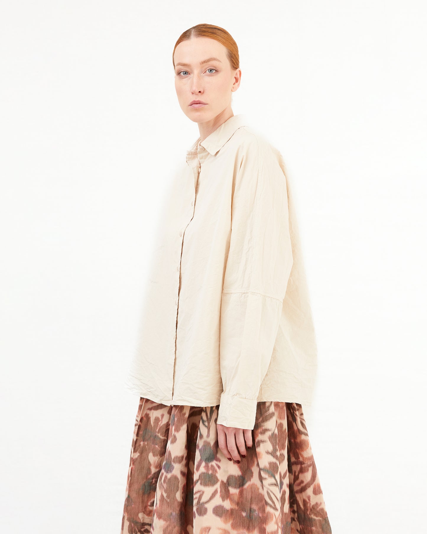 Casey Casey Women's Waga Paper Cot Shirt in Off-White