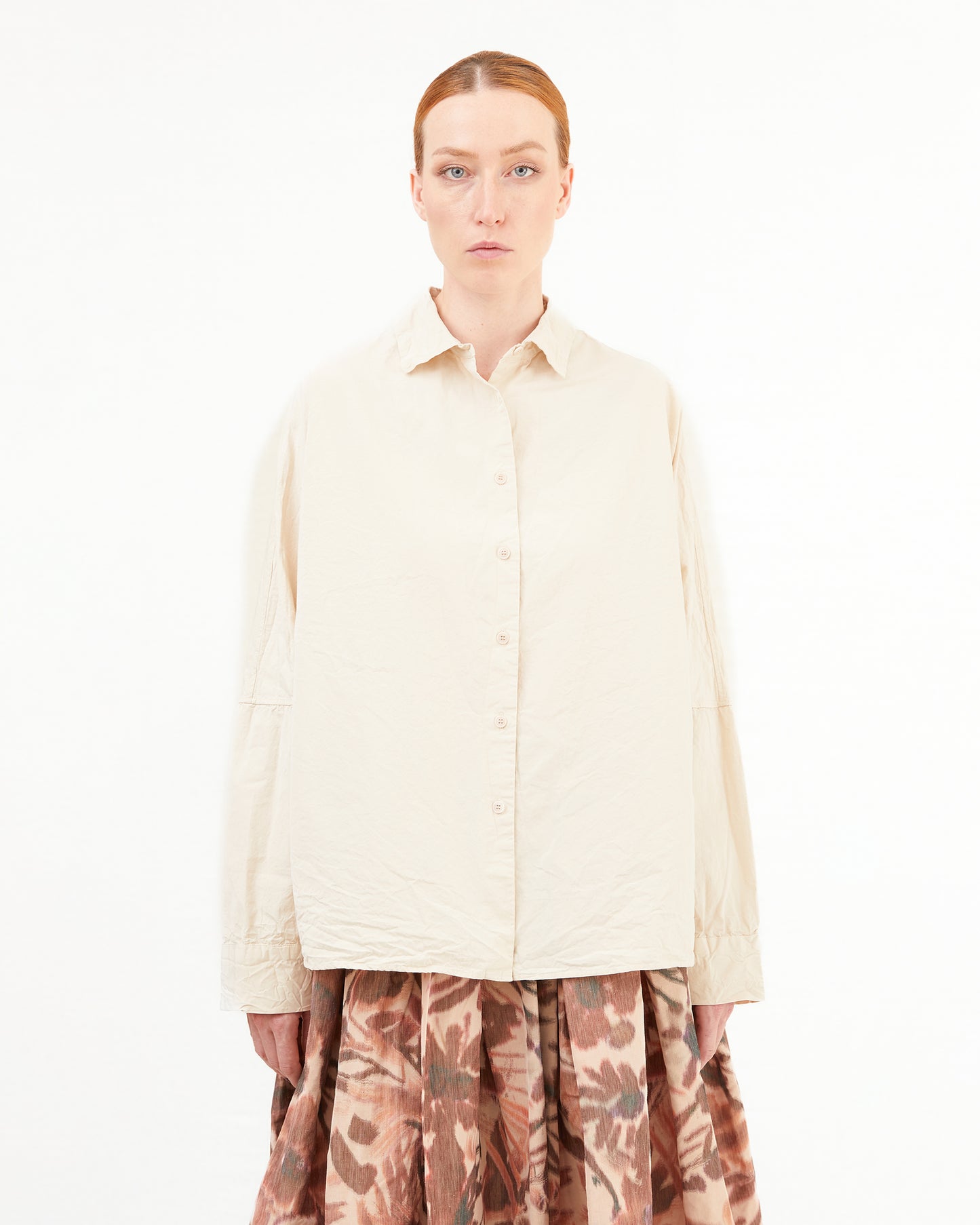 Casey Casey Women's Waga Paper Cot Shirt in Off-White