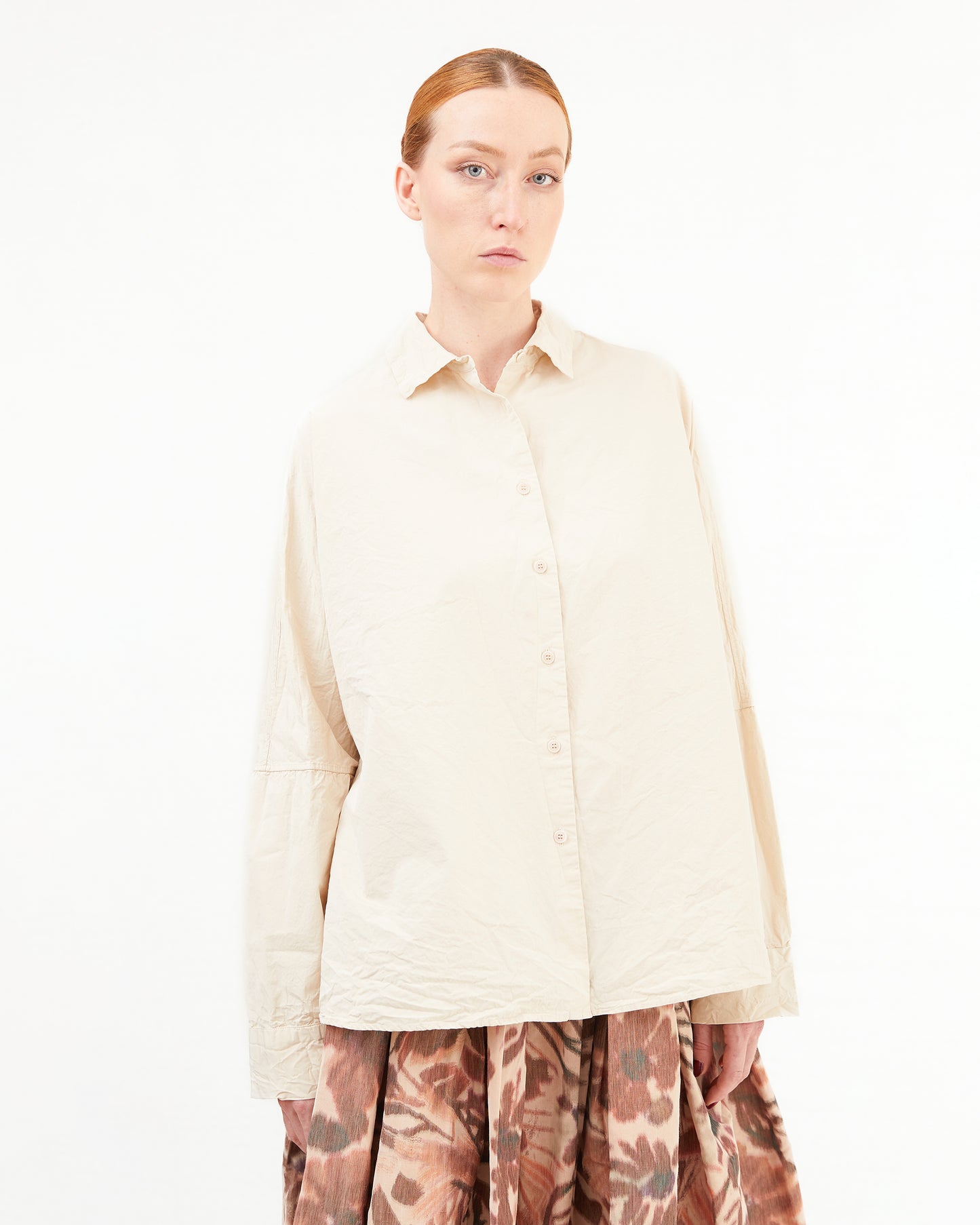Casey Casey Women's Waga Paper Cot Shirt in Off-White