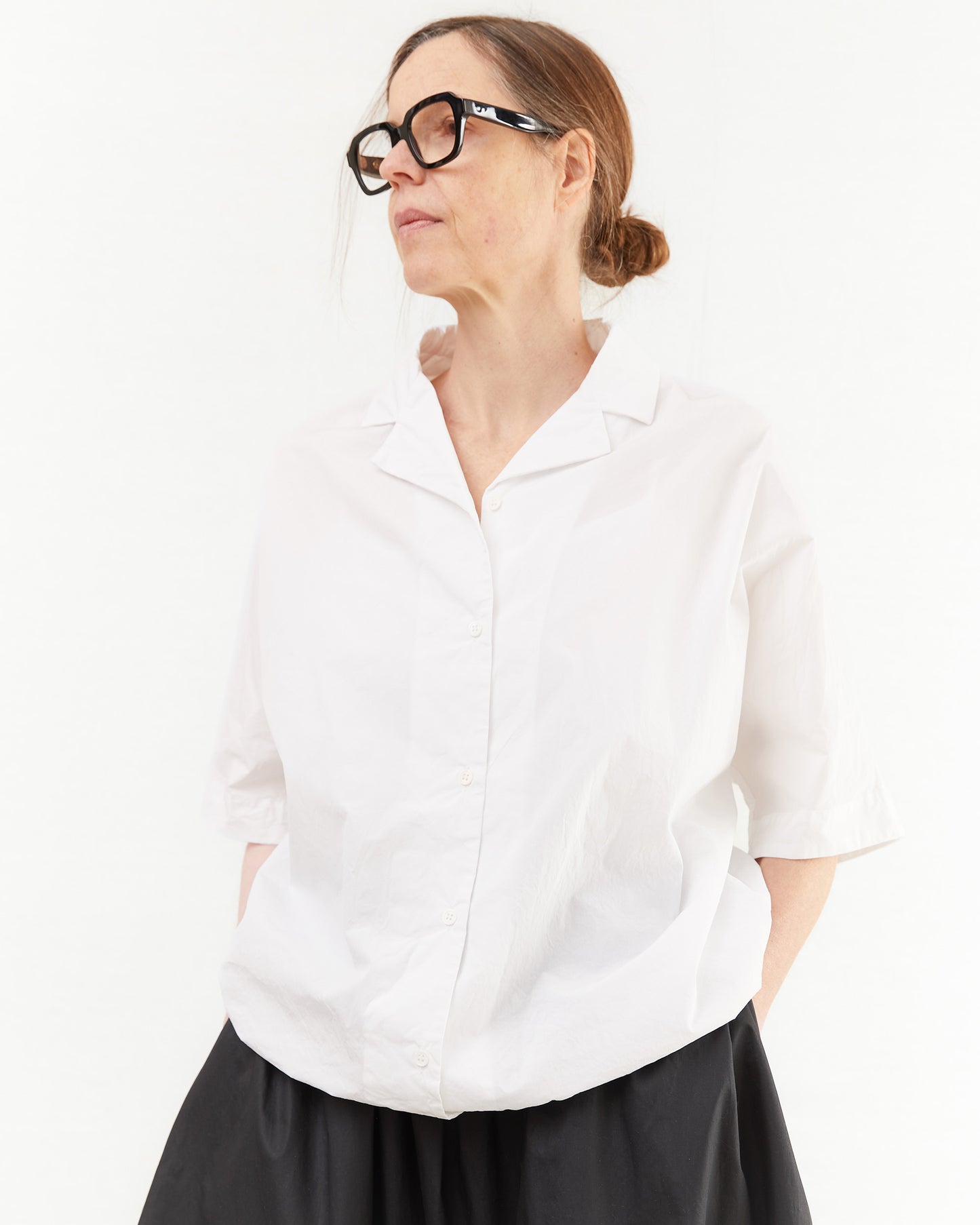Casey Casey Women's Yong Shirt Taffeta in White