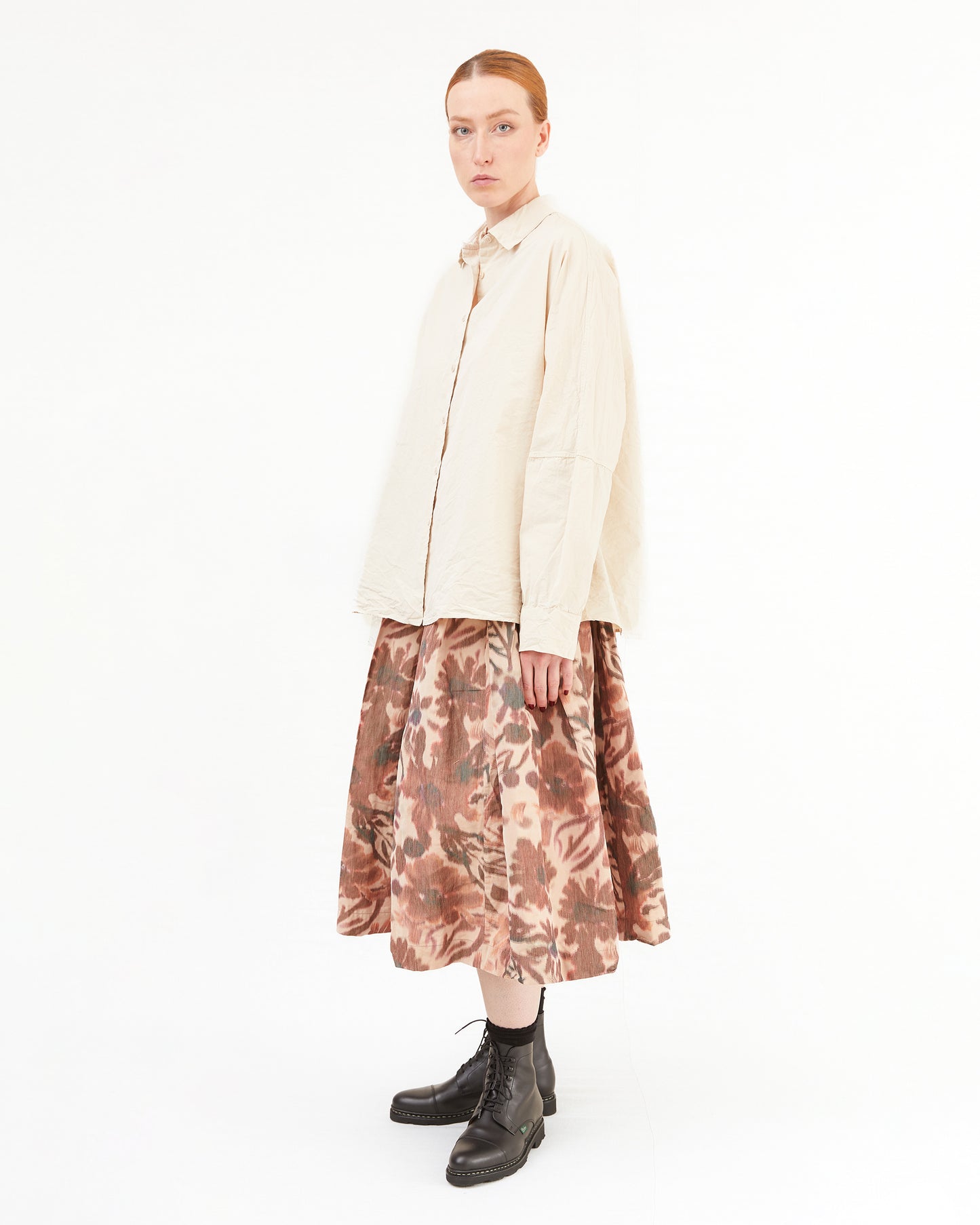 Casey Casey Women's Double Rideaux Skirt in Reds