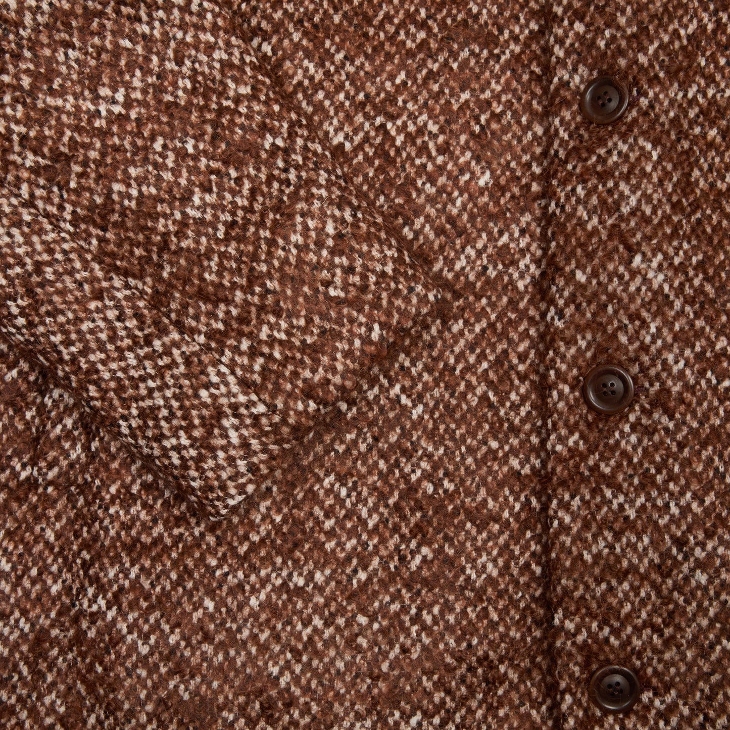 Casey Casey Men's Big Blobby Tweed Coat in Brown