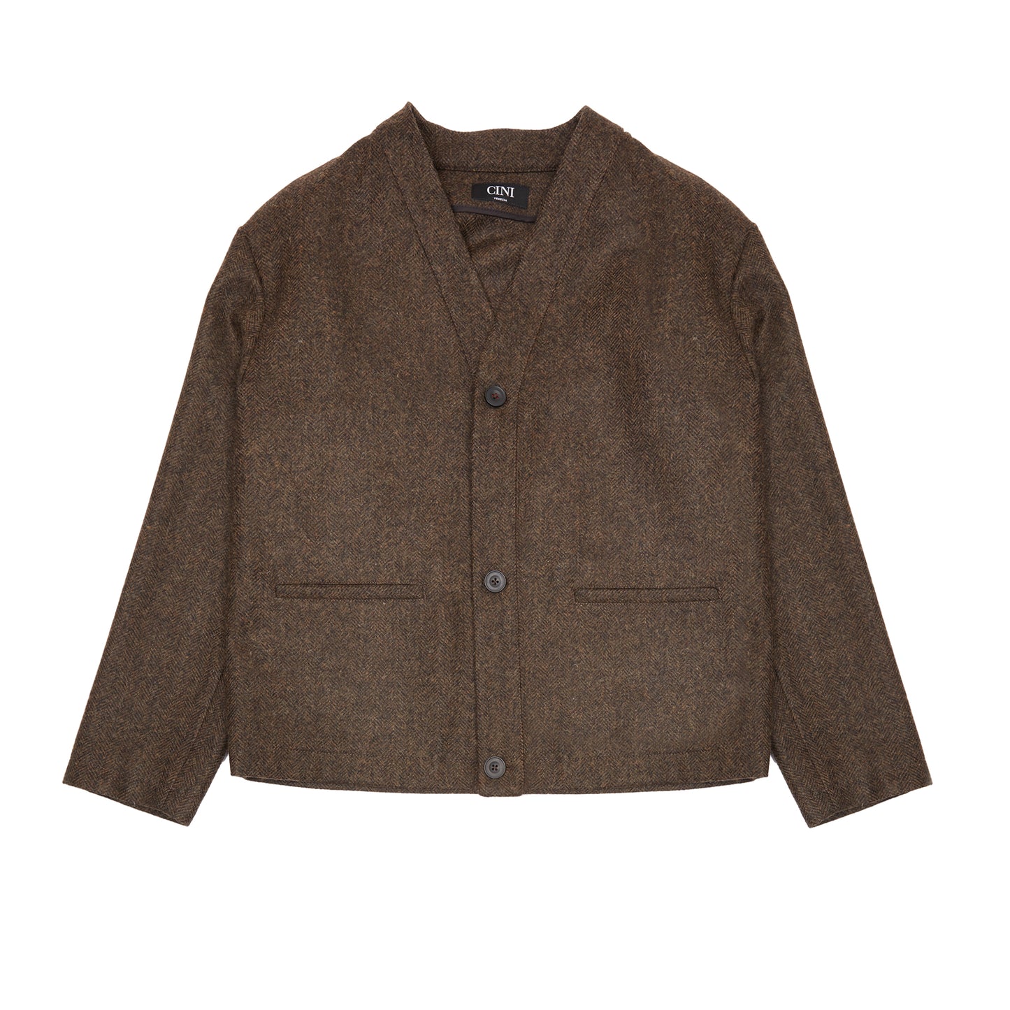 Cini Venezia Cardigan Mezzolitro in Brown