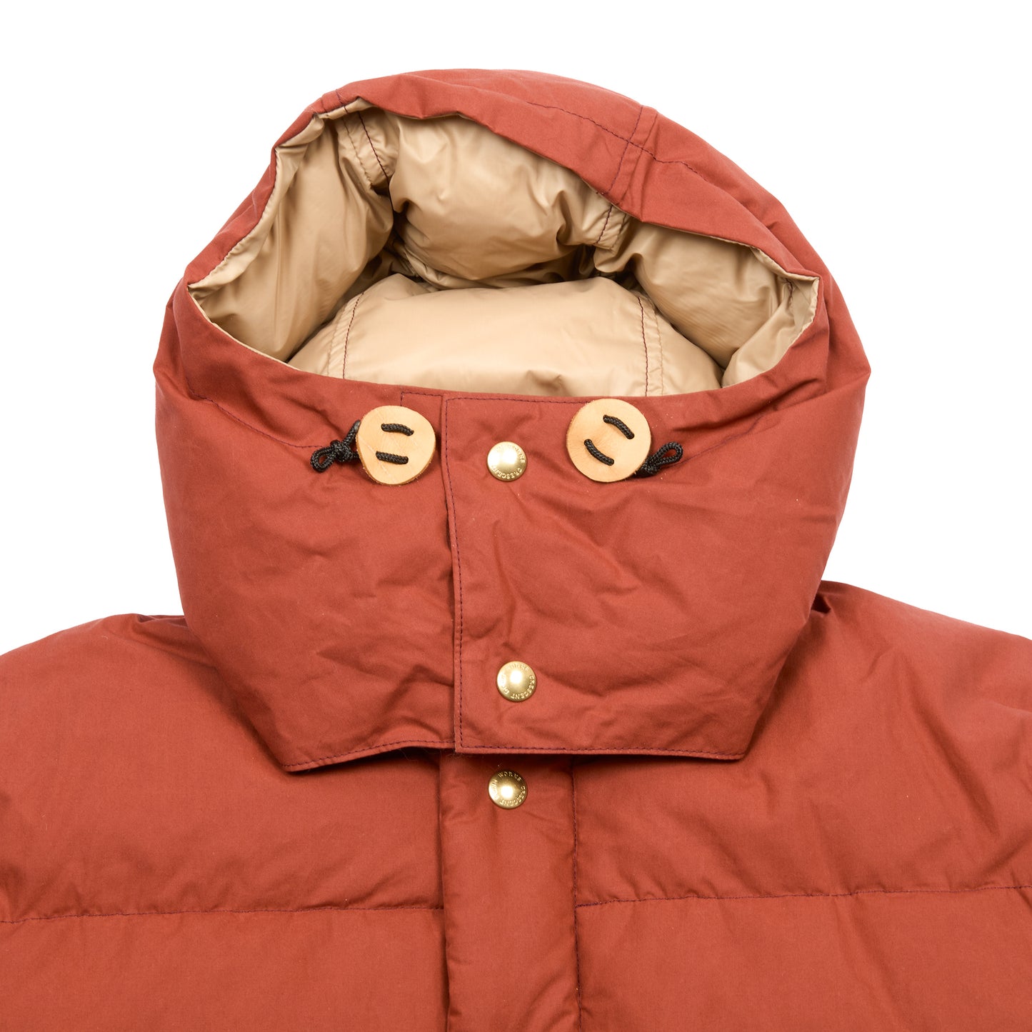 Crescent Down Works Wax Down Sweater in Paddington Red-Amber