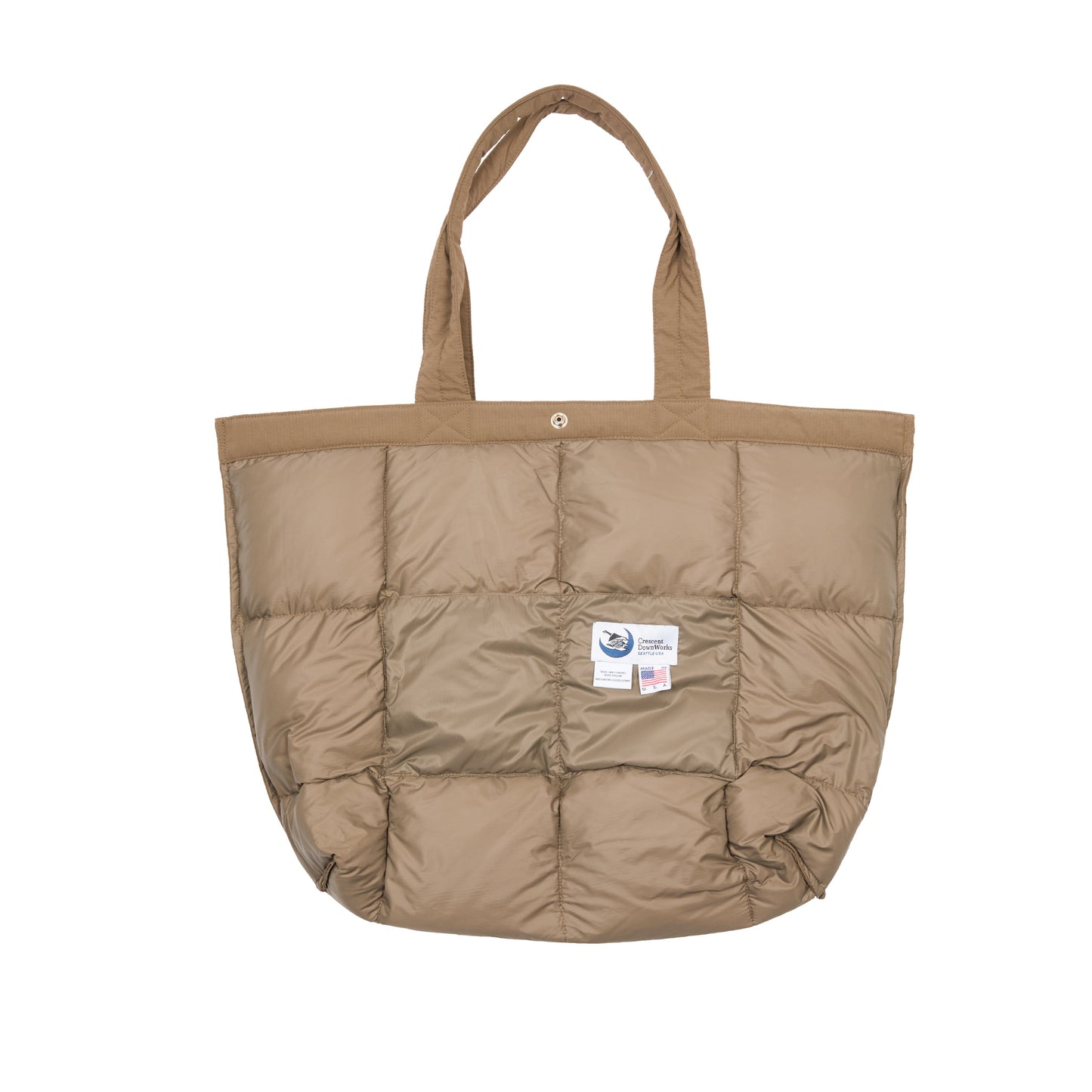 Crescent Down Works Down Tote Bag in Brown-Wood