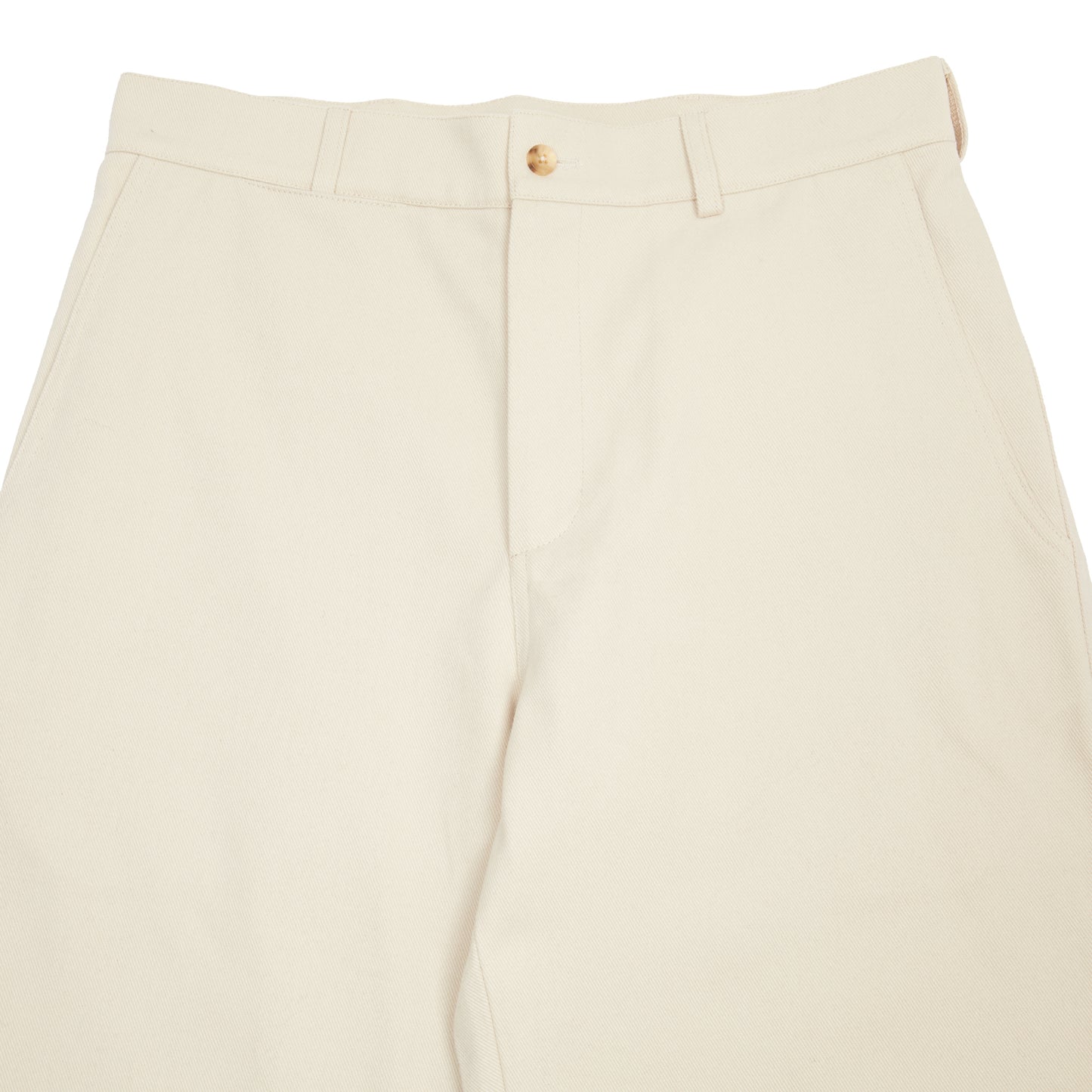 De Bonne Facture Heavy Cotton Drill Balloon Trousers in Cream