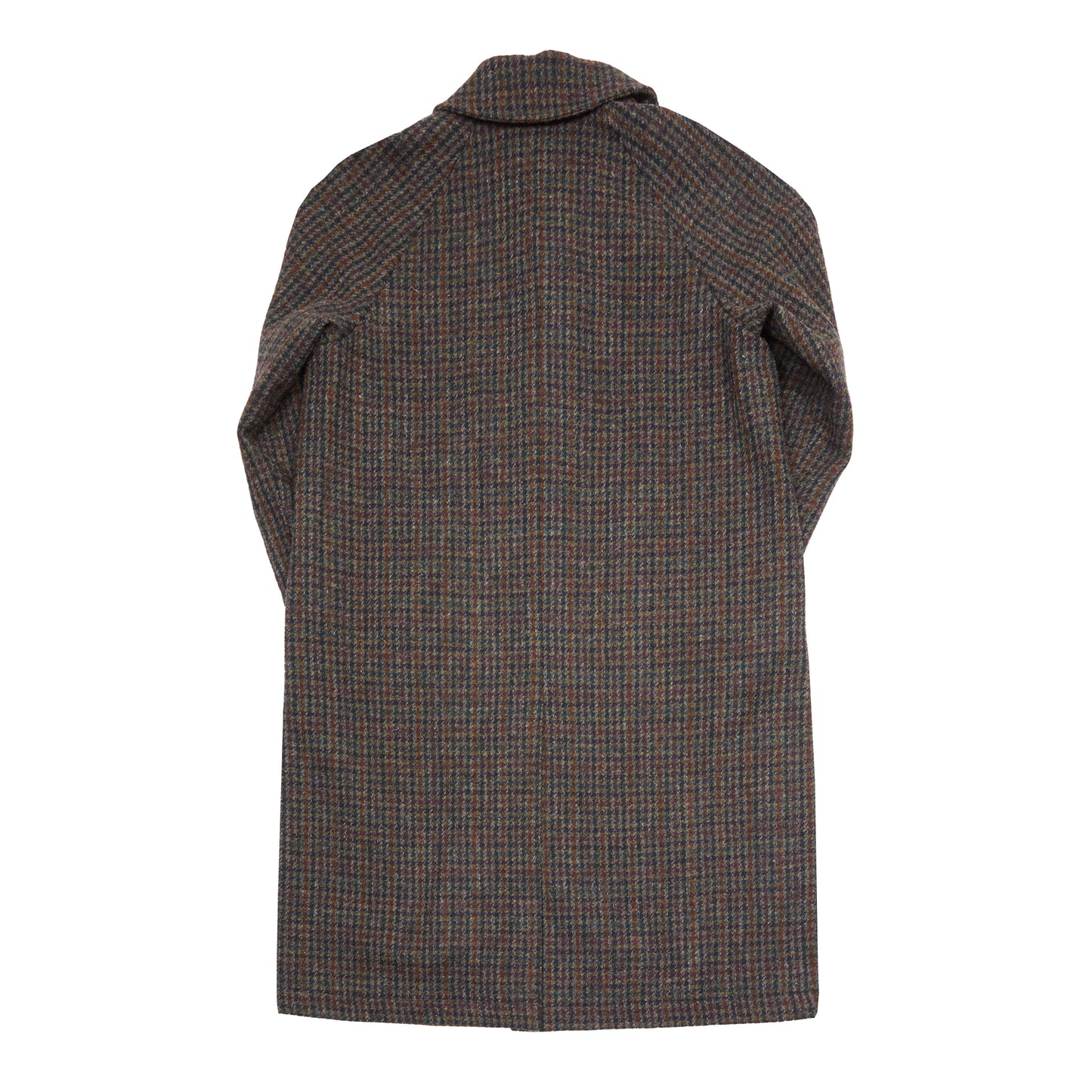 De Bonne Facture Harris Tweed Camargue Coat in Navy Houndstooth