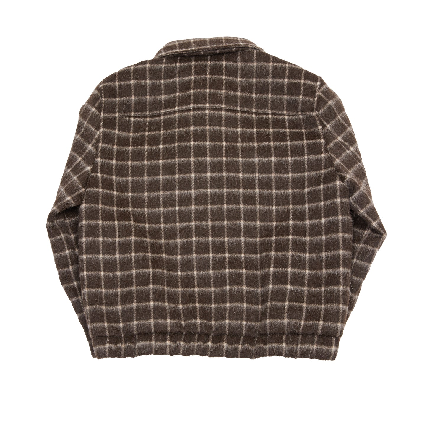 De Bonne Facture Baby Llama Student Jacket in Brown Windowpane Check
