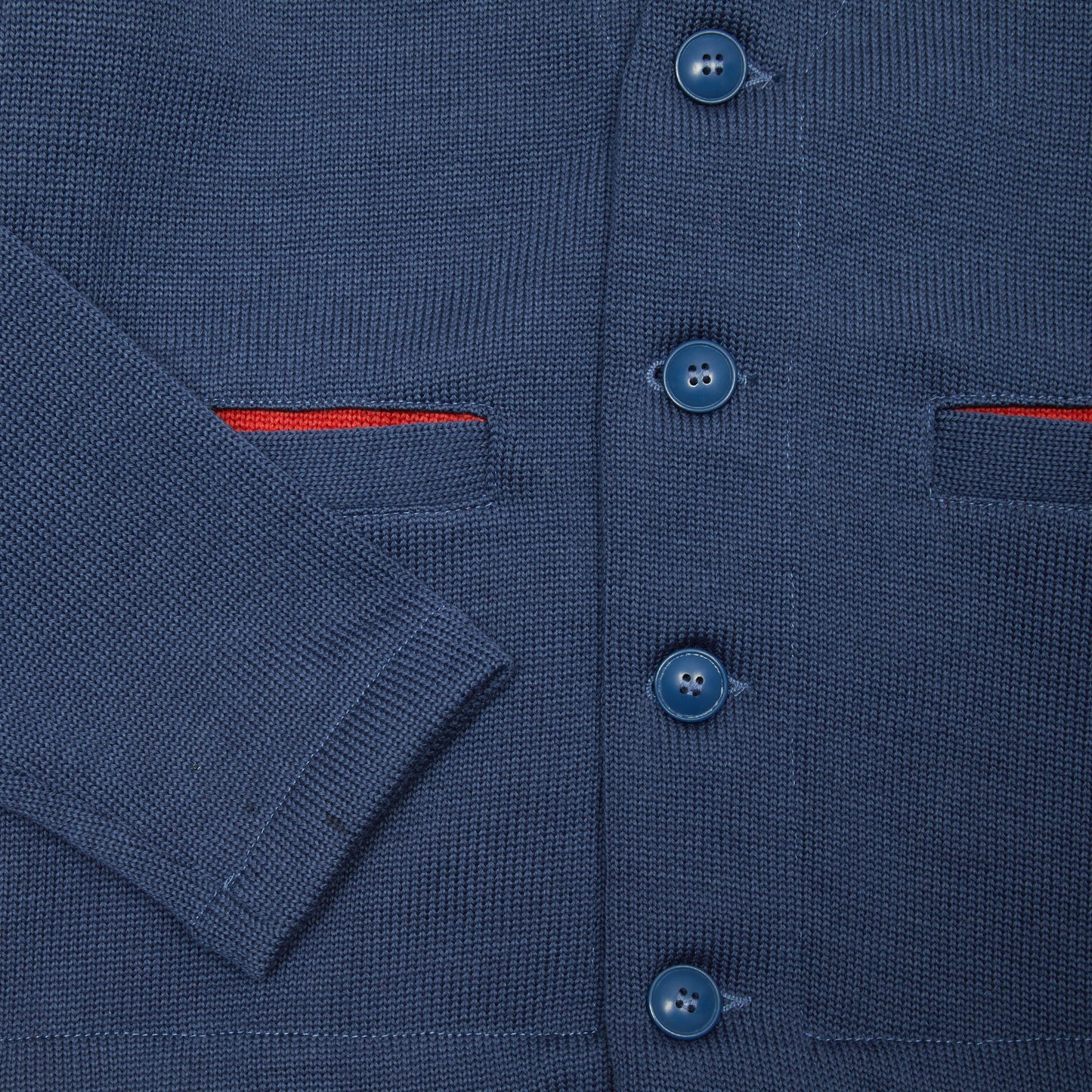 Dehen Slouchy Varsity Cardigan in Centennial Blue