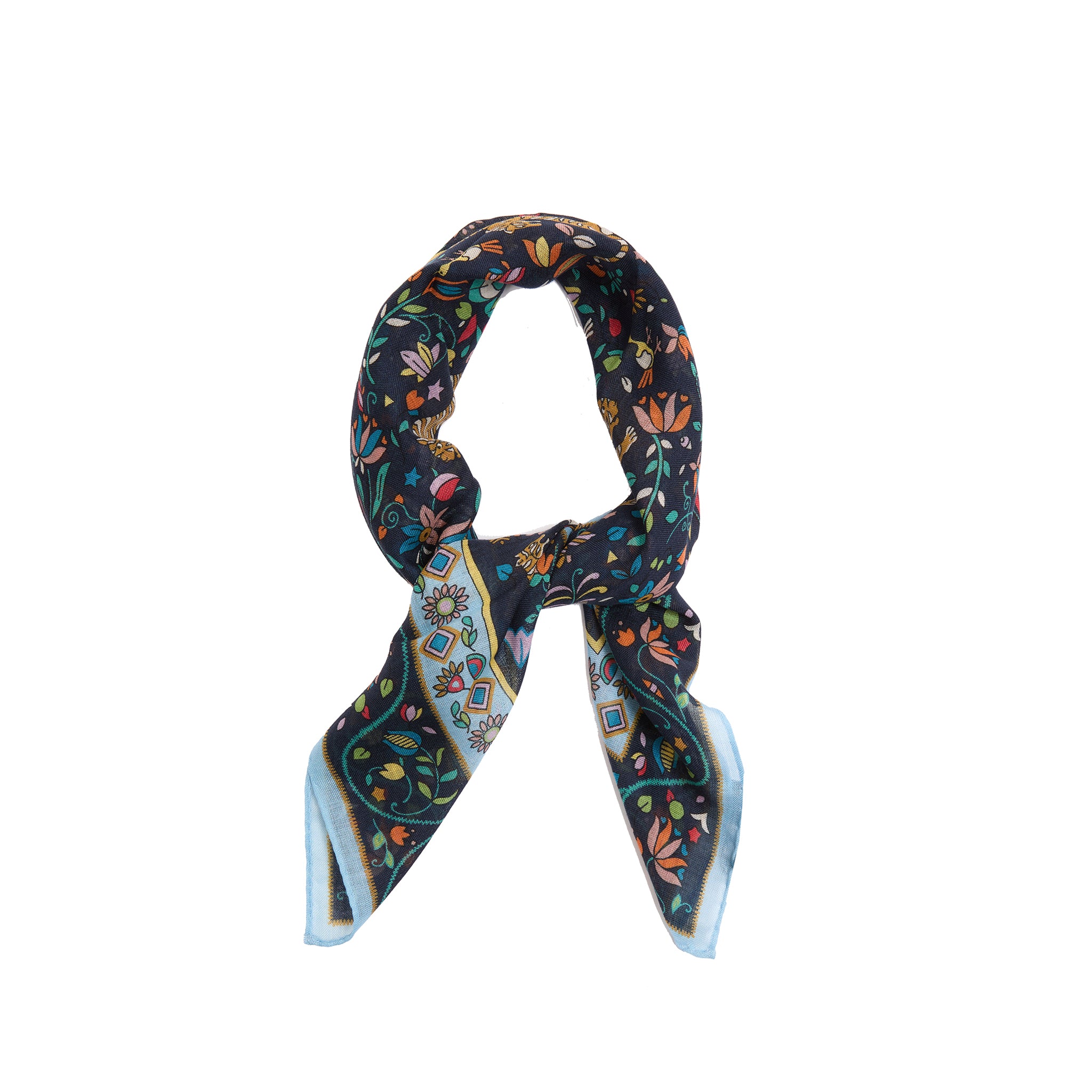Drake's＞DOT BANDANA/バンダナ 試着のみ美品 Navy Polka Dot Print