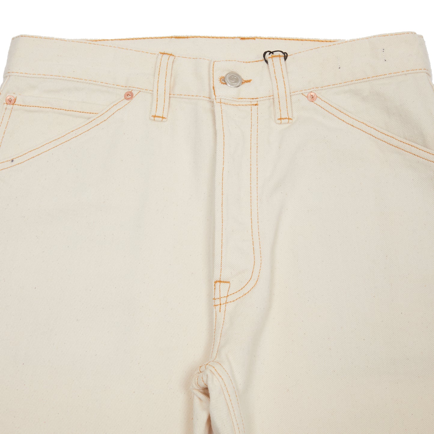 Drake's Five Pocket Japanese Selvedge Denim Jeans in Ecru