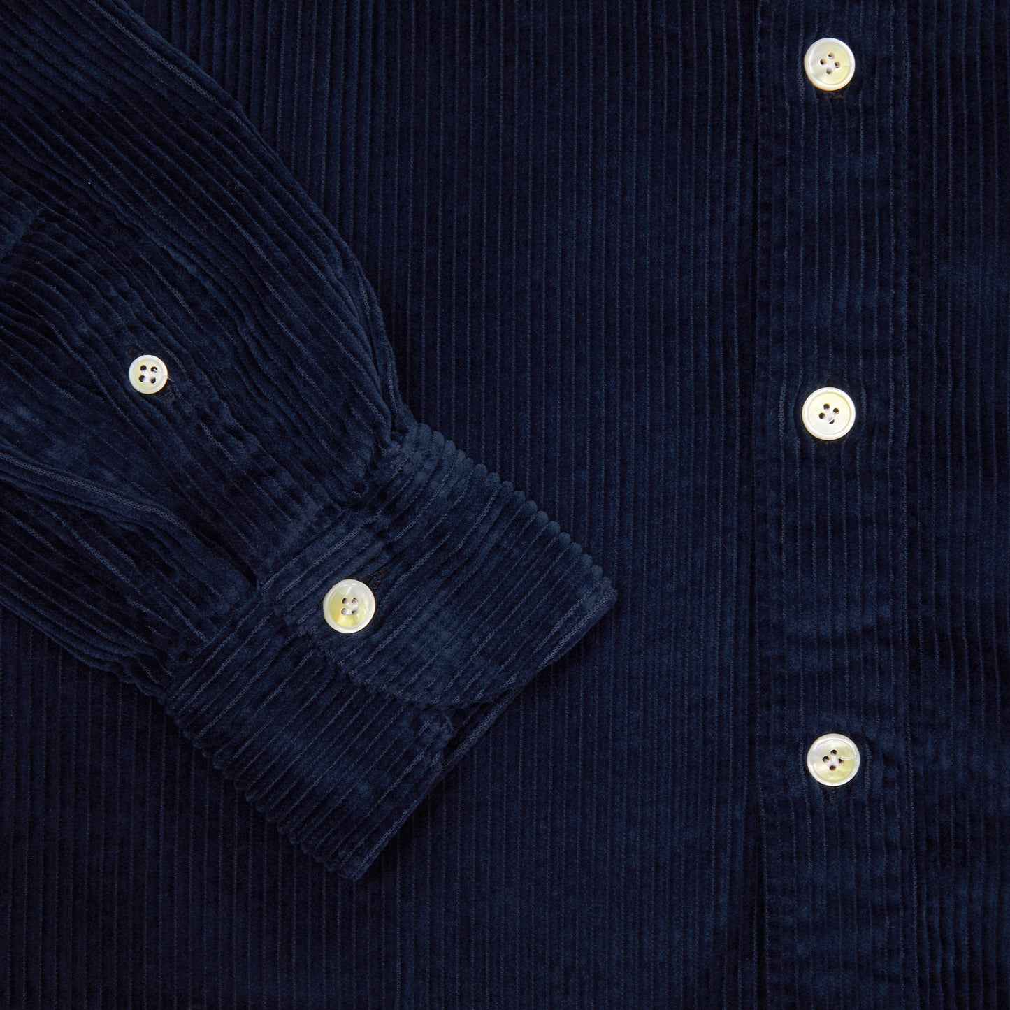 Finamore Salina Corduroy Shirt in Navy