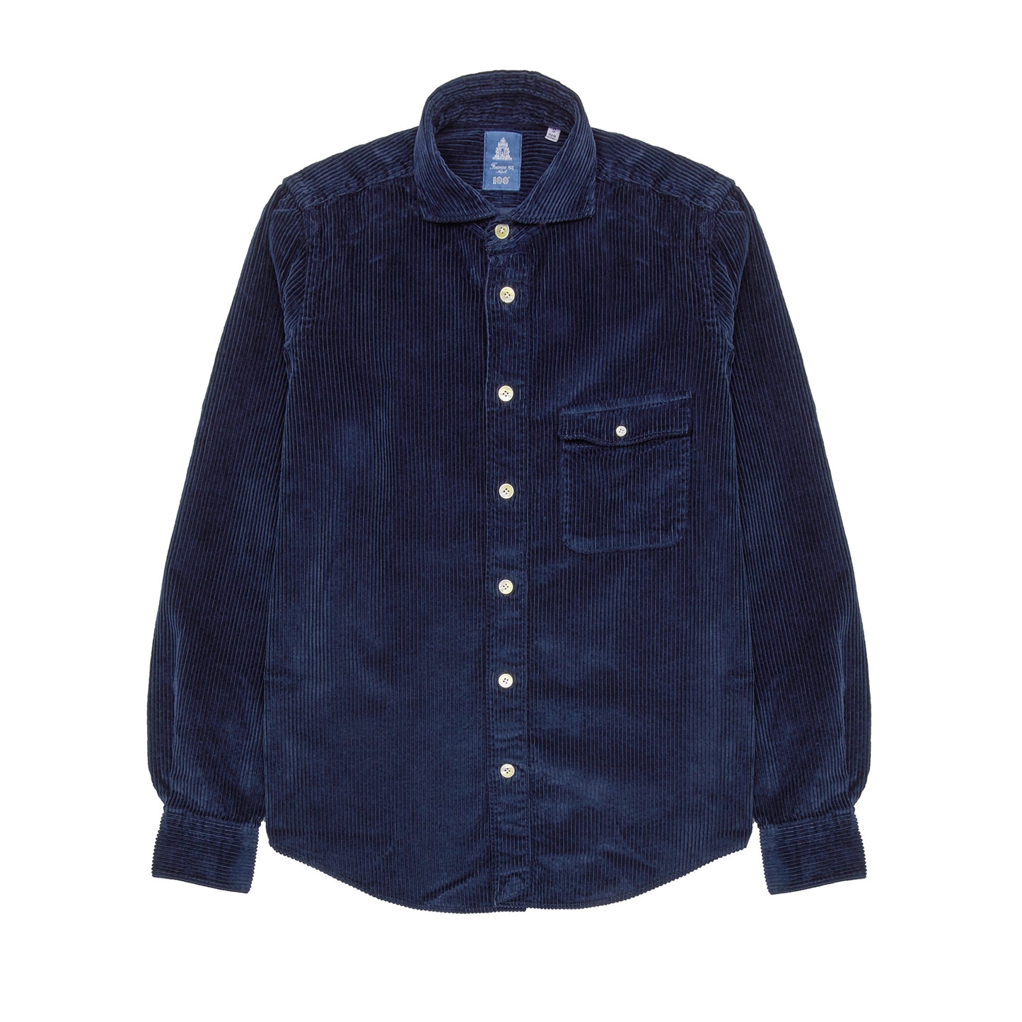 Finamore Salina Corduroy Shirt in Navy