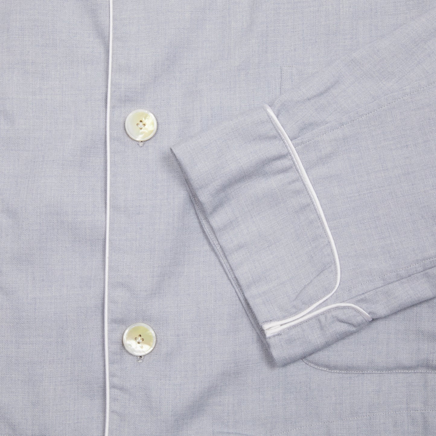 Finamore Cotton Cashmere Pyjamas in Light Blue 3