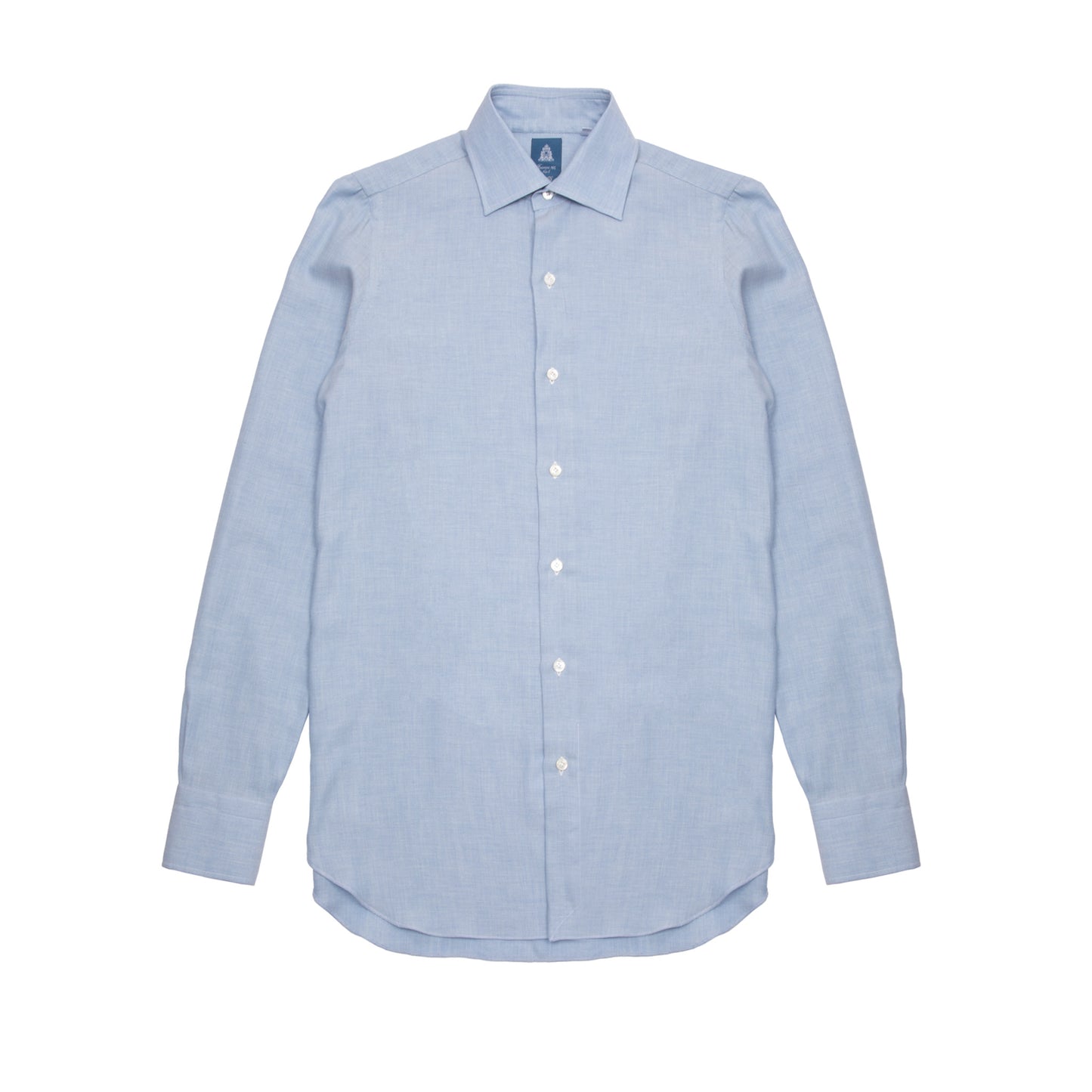 Finamore Napoli Luigi Cotton/Cashmere Shirt in Light Blue