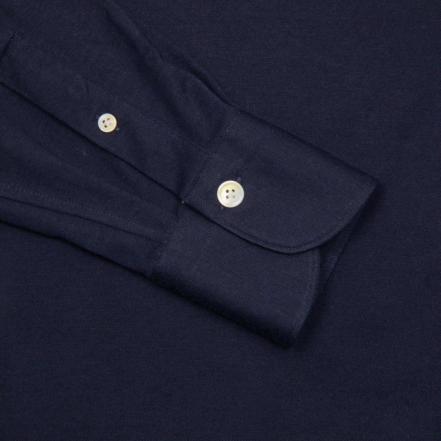 Finamore Orlando Cotton/Cashmere Polo Shirt in Navy