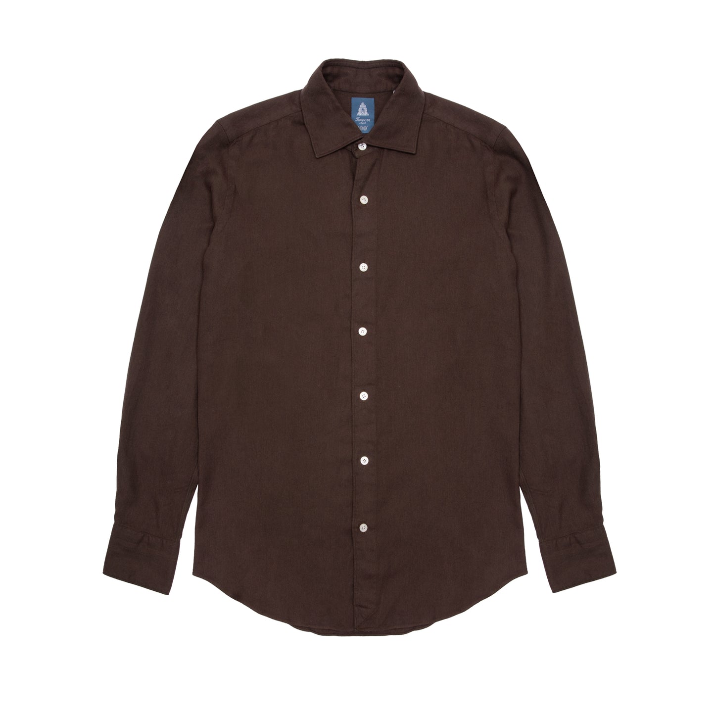 Finamore Tokyo Luigi Cotton/Tencel Shirt in Brown