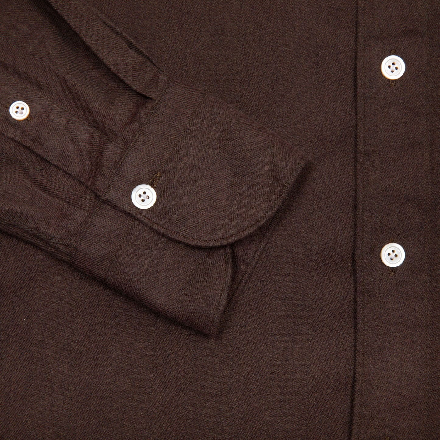 Finamore Tokyo Luigi Cotton/Tencel Shirt in Brown