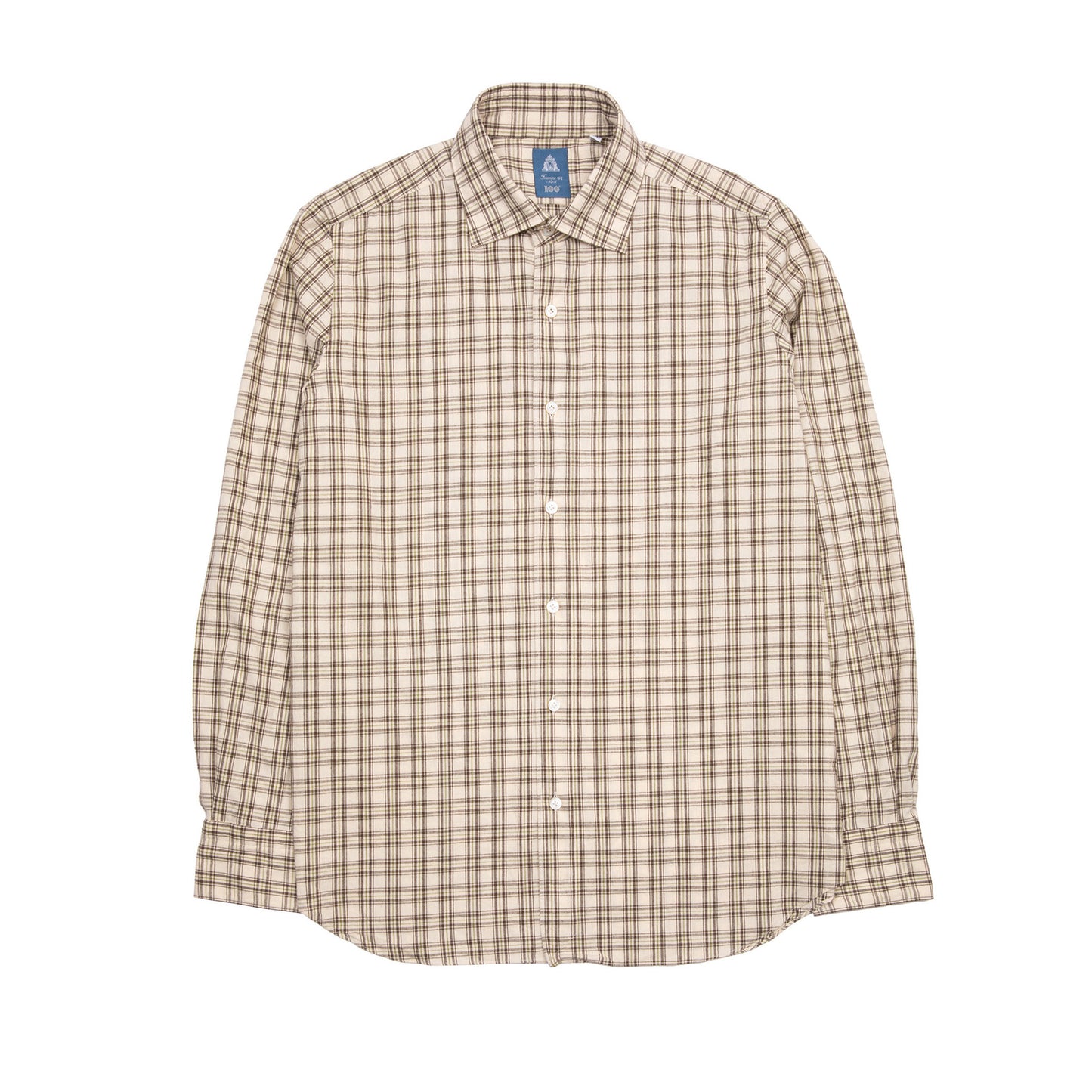 Finamore Tokyo Luigi Check Shirt in Brown