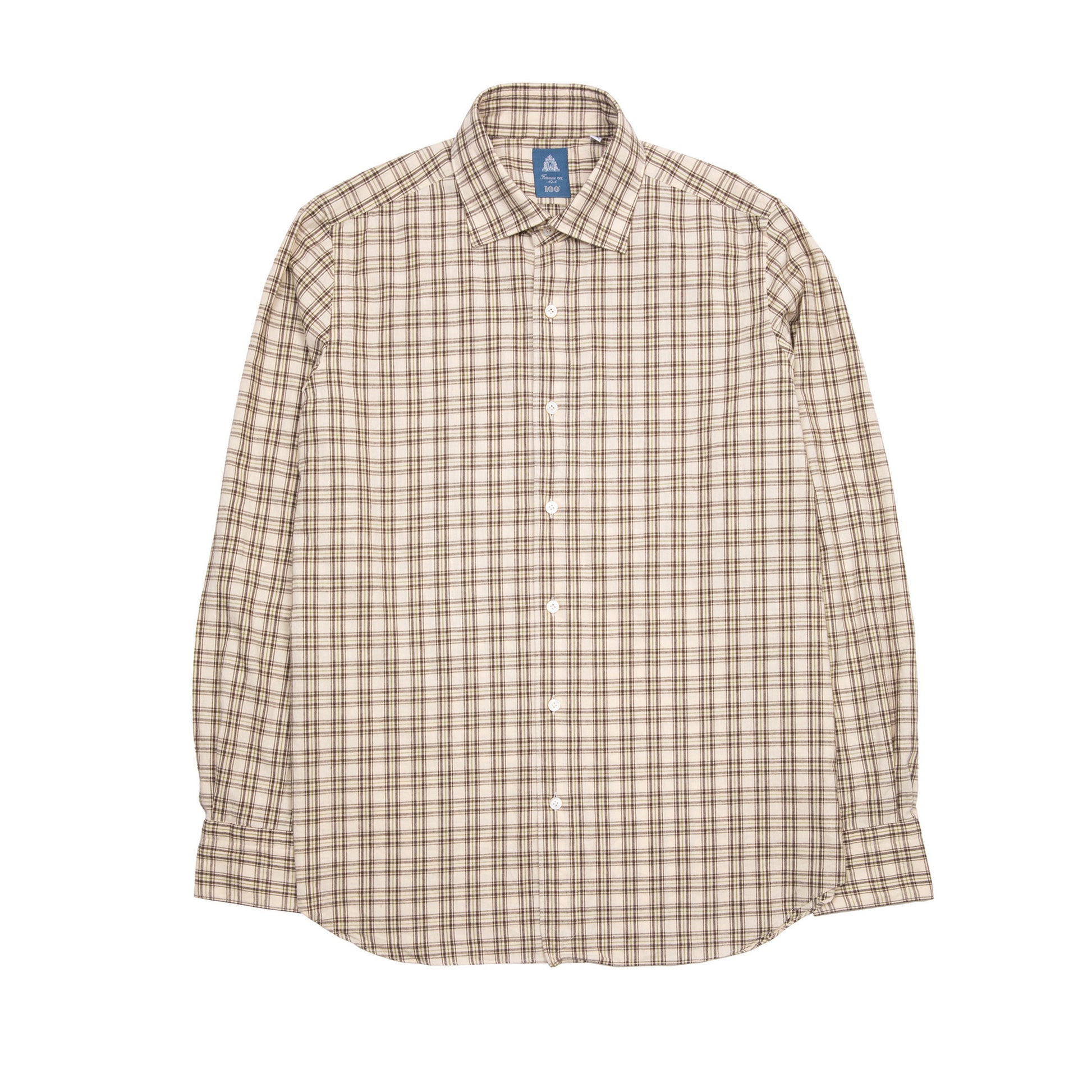 Finamore Tokyo Luigi Check Shirt in Brown