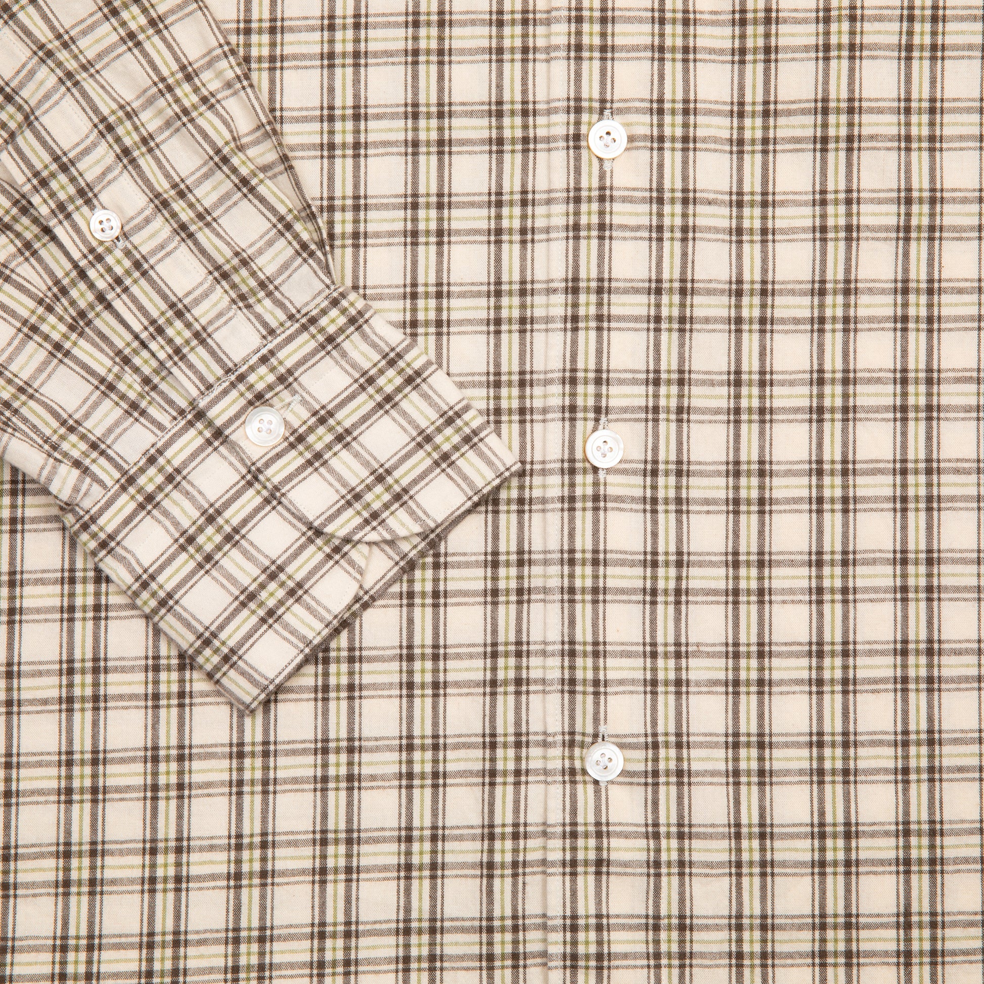 Finamore Tokyo Luigi Check Shirt in Brown
