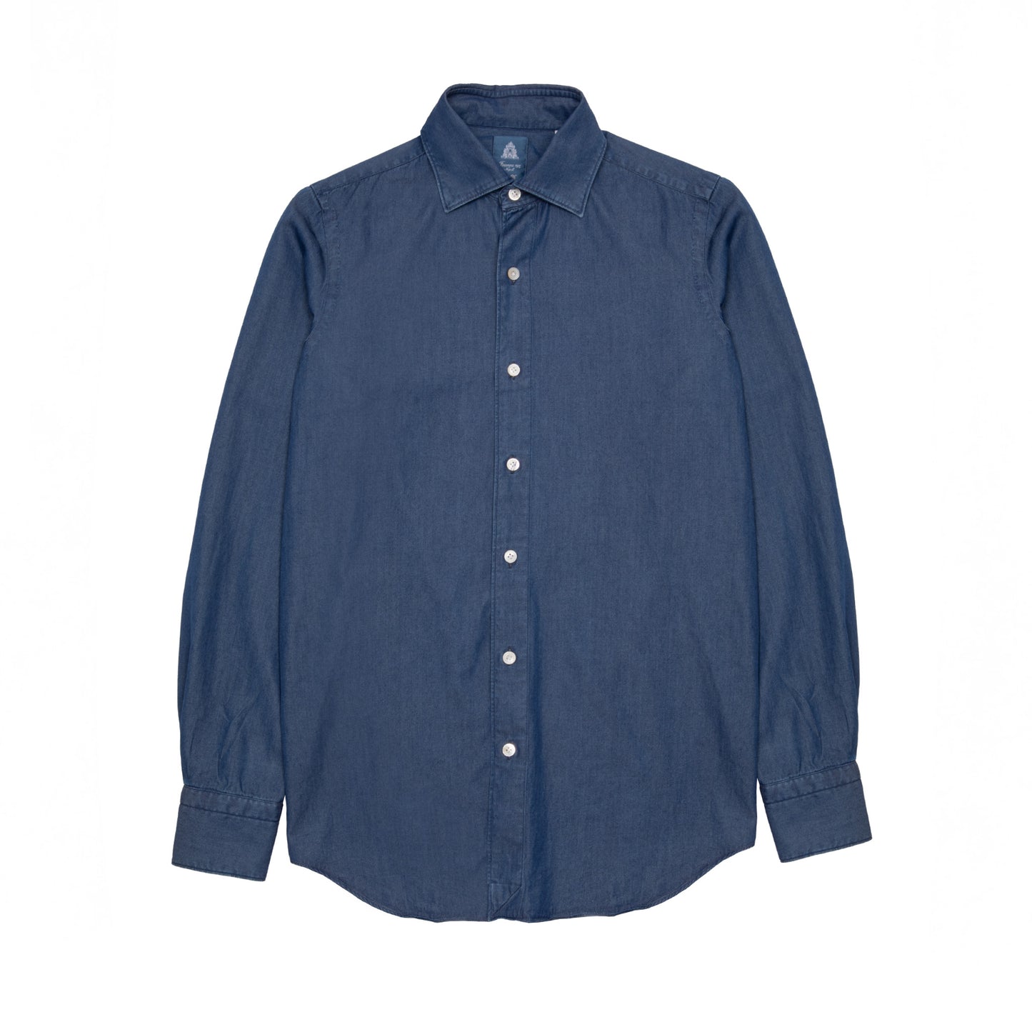 Finamore Tokyo Luigi Denim Shirt in Blue