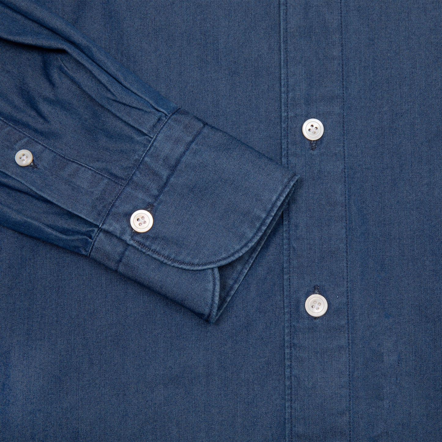 Finamore Tokyo Luigi Denim Shirt in Blue