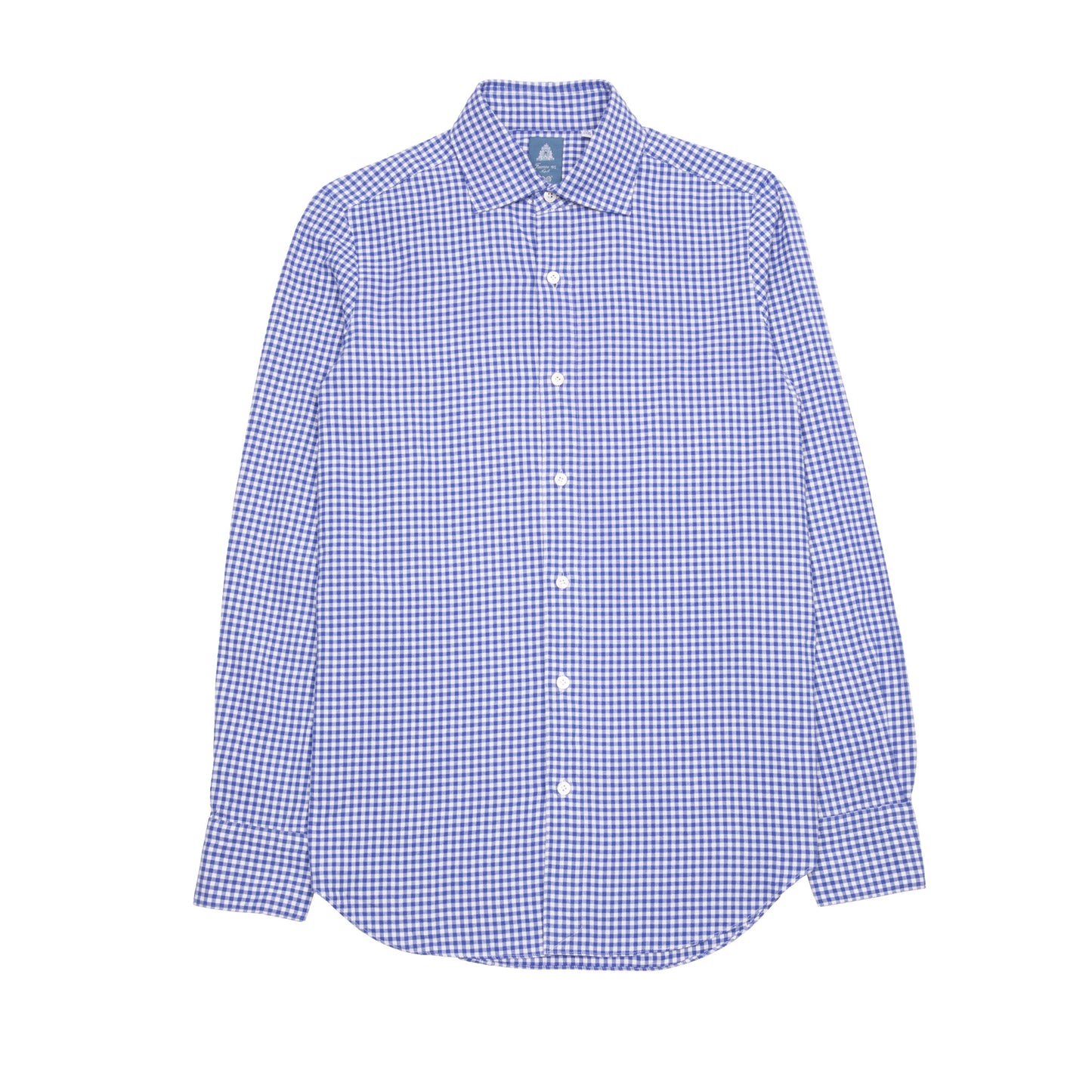 Finamore Tokyo Luigi Gingham Shirt in Blue