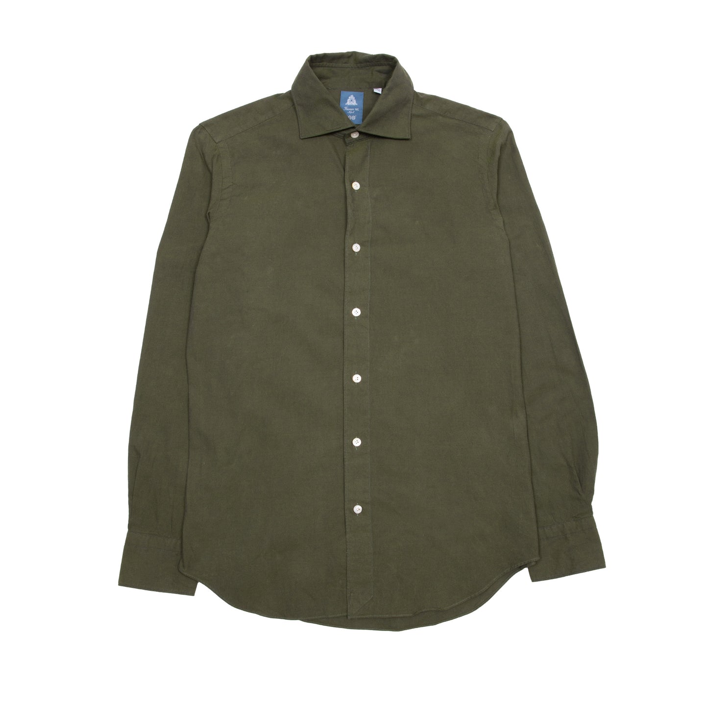 Finamore Tokyo Luigi Shirt in Olive Green