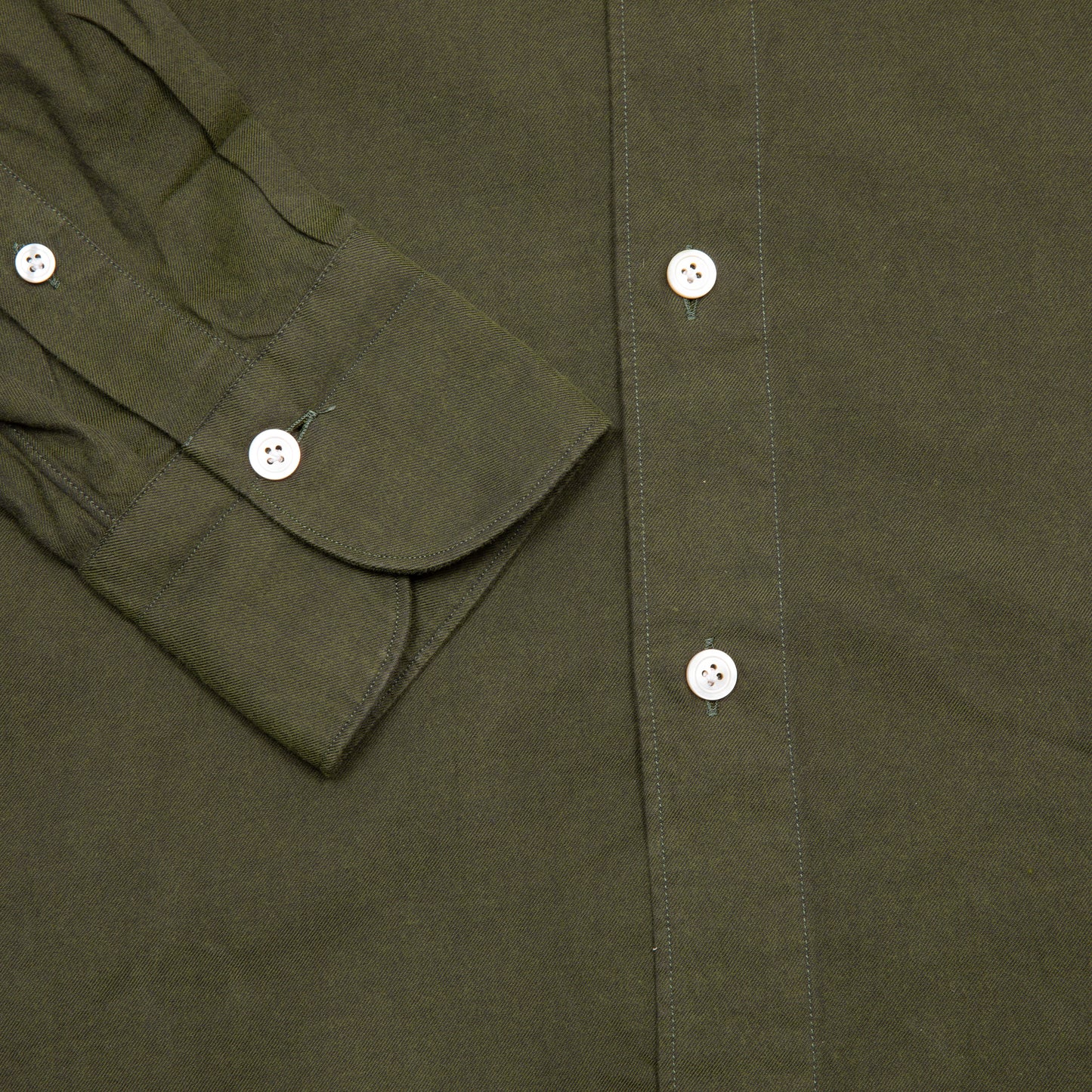 Finamore Tokyo Luigi Shirt in Olive Green
