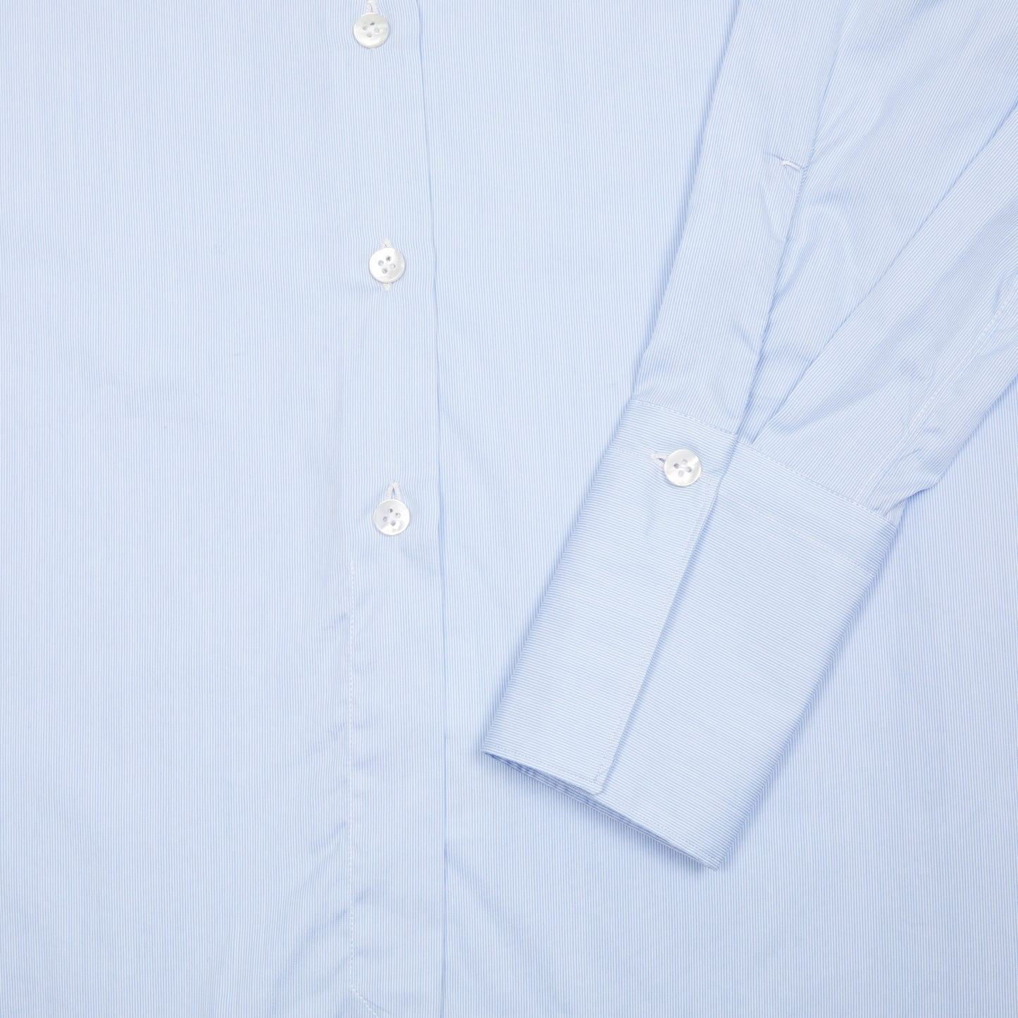 Finamore Women's Liv Shirt in Light Blue Stipe 3
