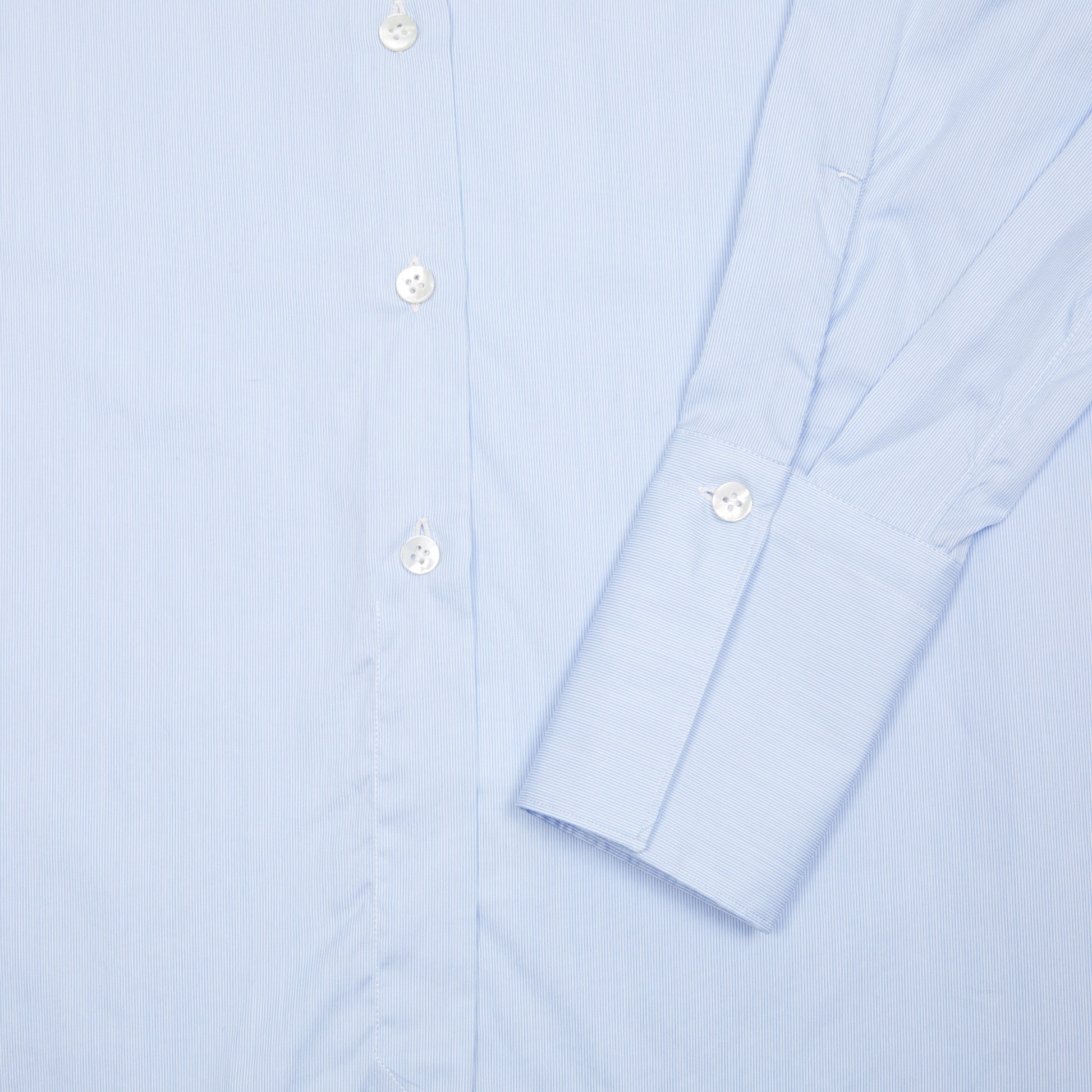 Finamore Women's Liv Shirt in Light Blue Stipe 3