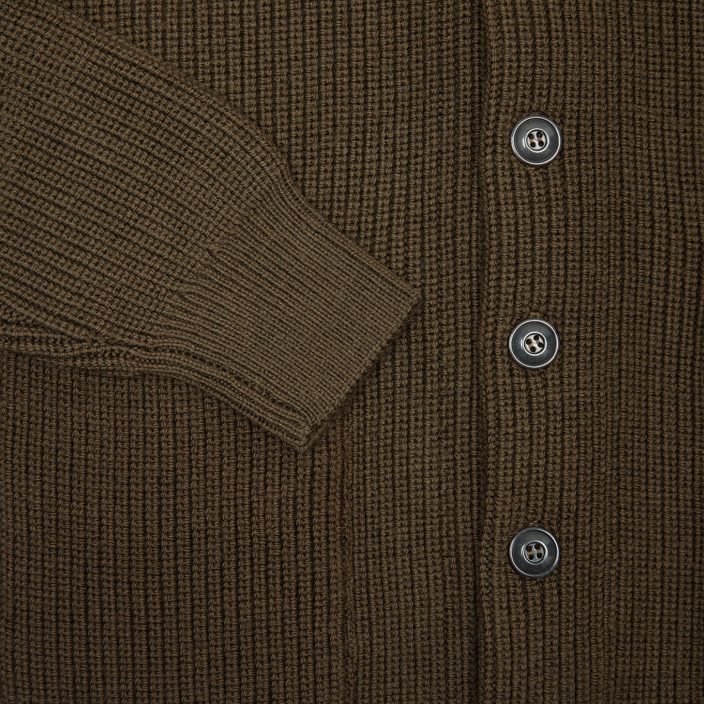 GRP Merino Wool Shawl Collar Cardigan in Green