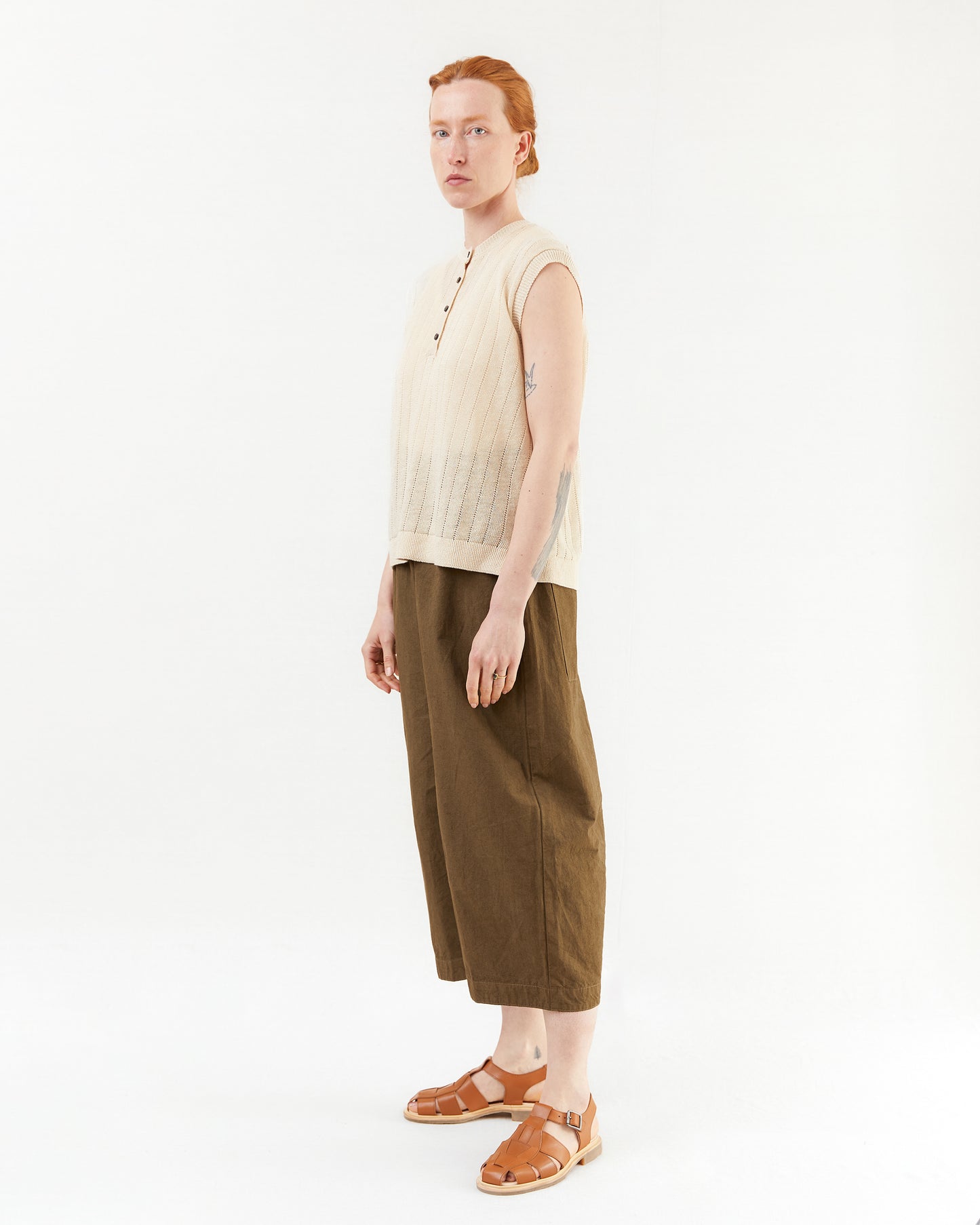GRP Women's Casa Isaac Linen Vest in Ecru
