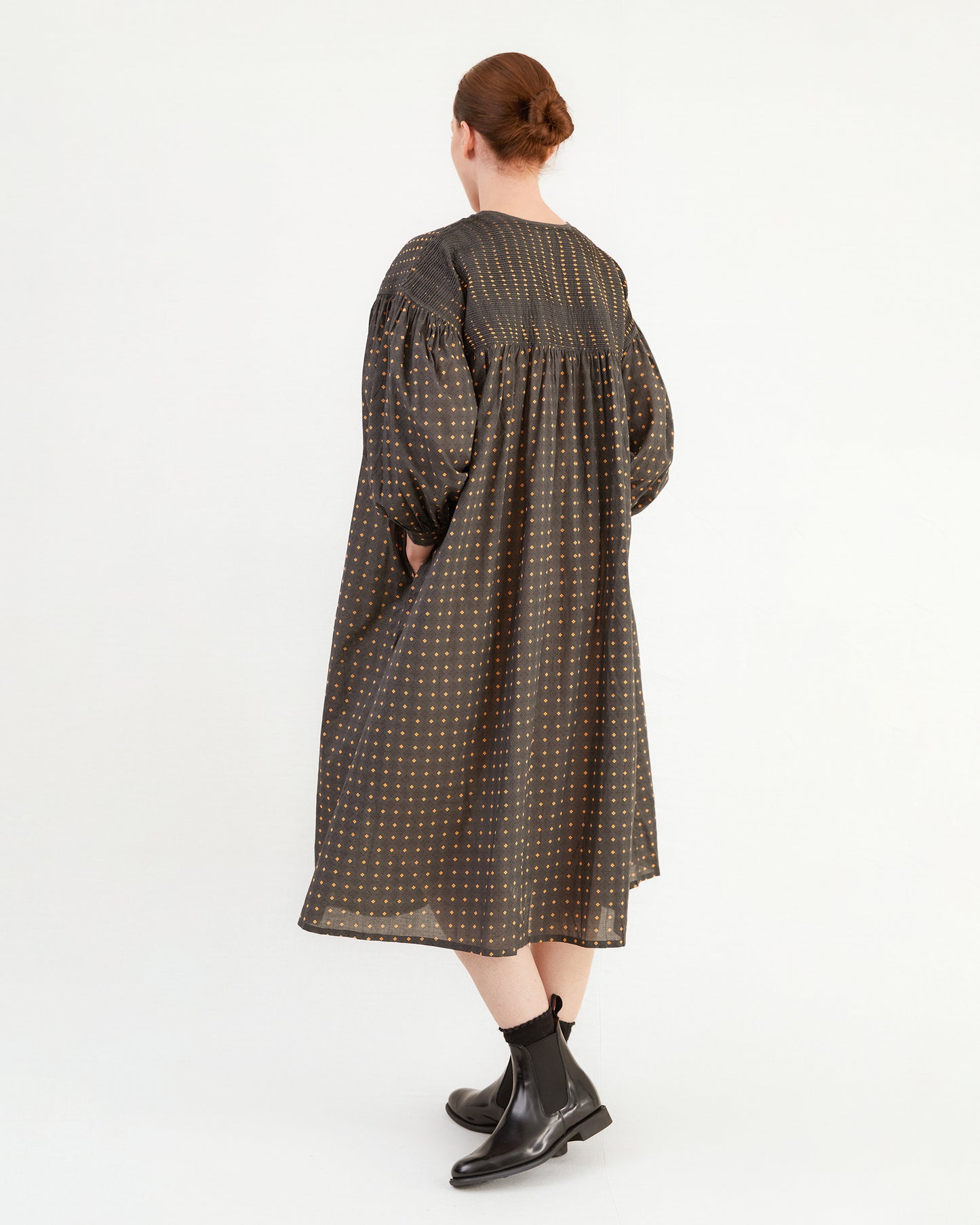 Maison De Soil Mini Pintuck Dress in Flower Print