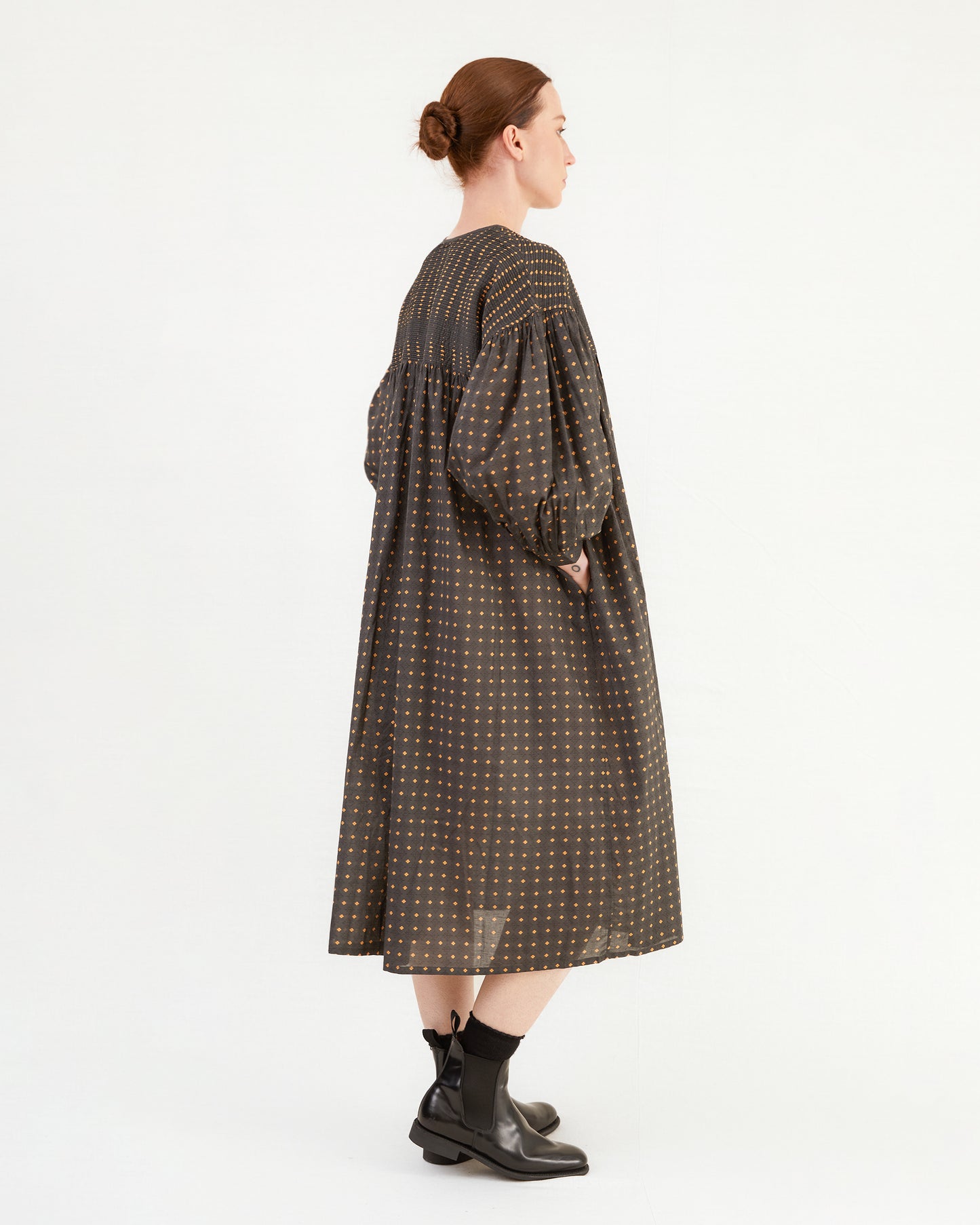 Maison De Soil Mini Pintuck Dress in Flower Print