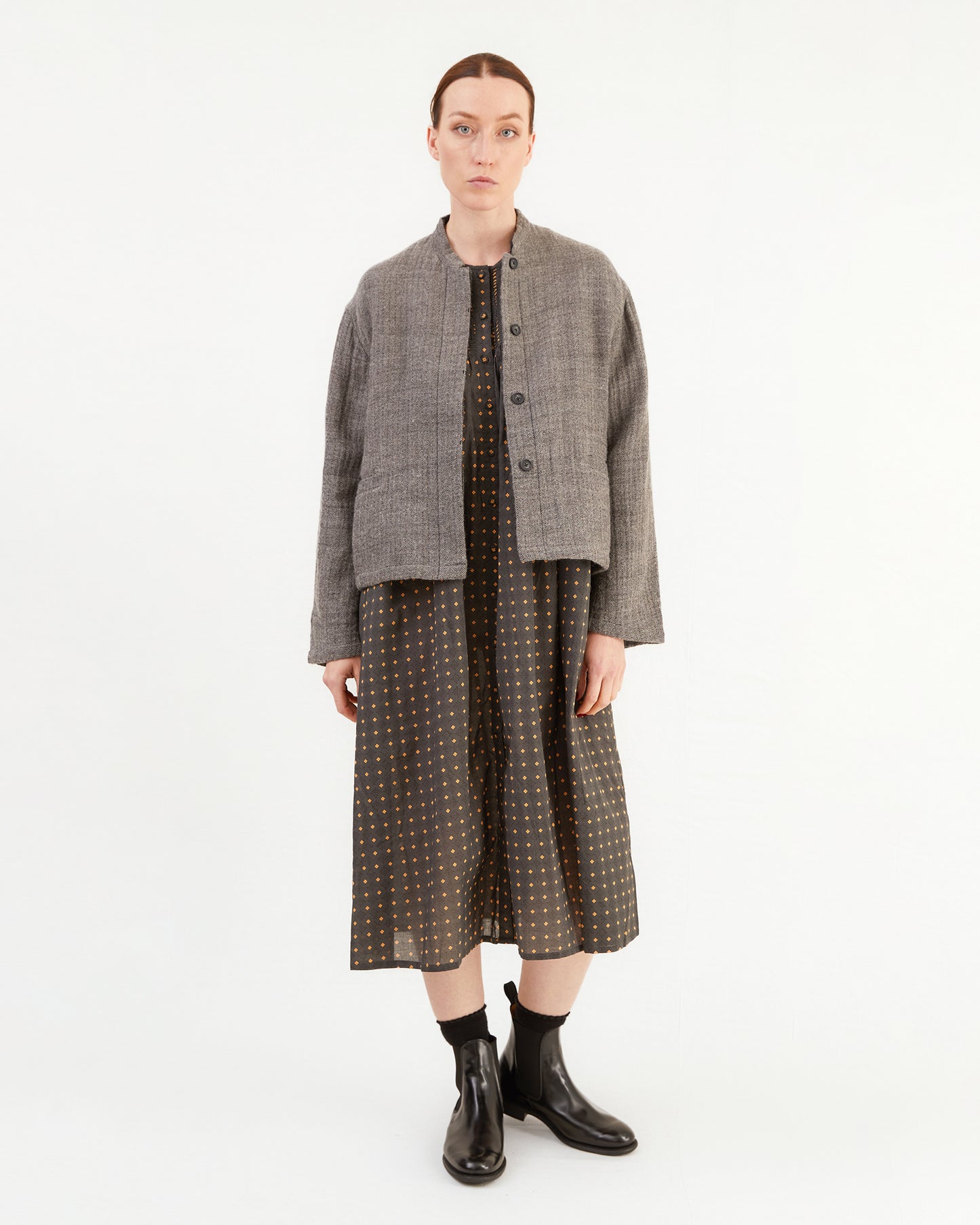 Maison De Soil Mini Pintuck Dress in Flower Print