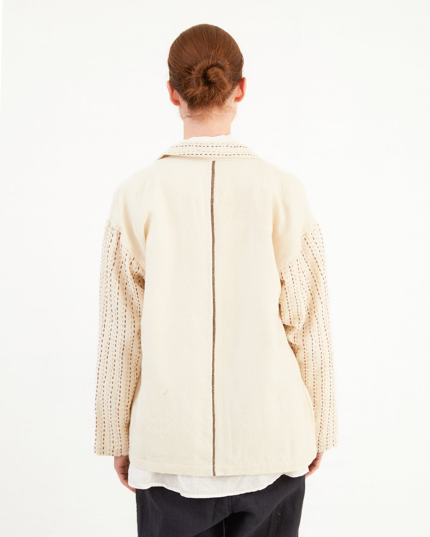 Guptiha Women's Cotton/Wool Shirt in Light Beige