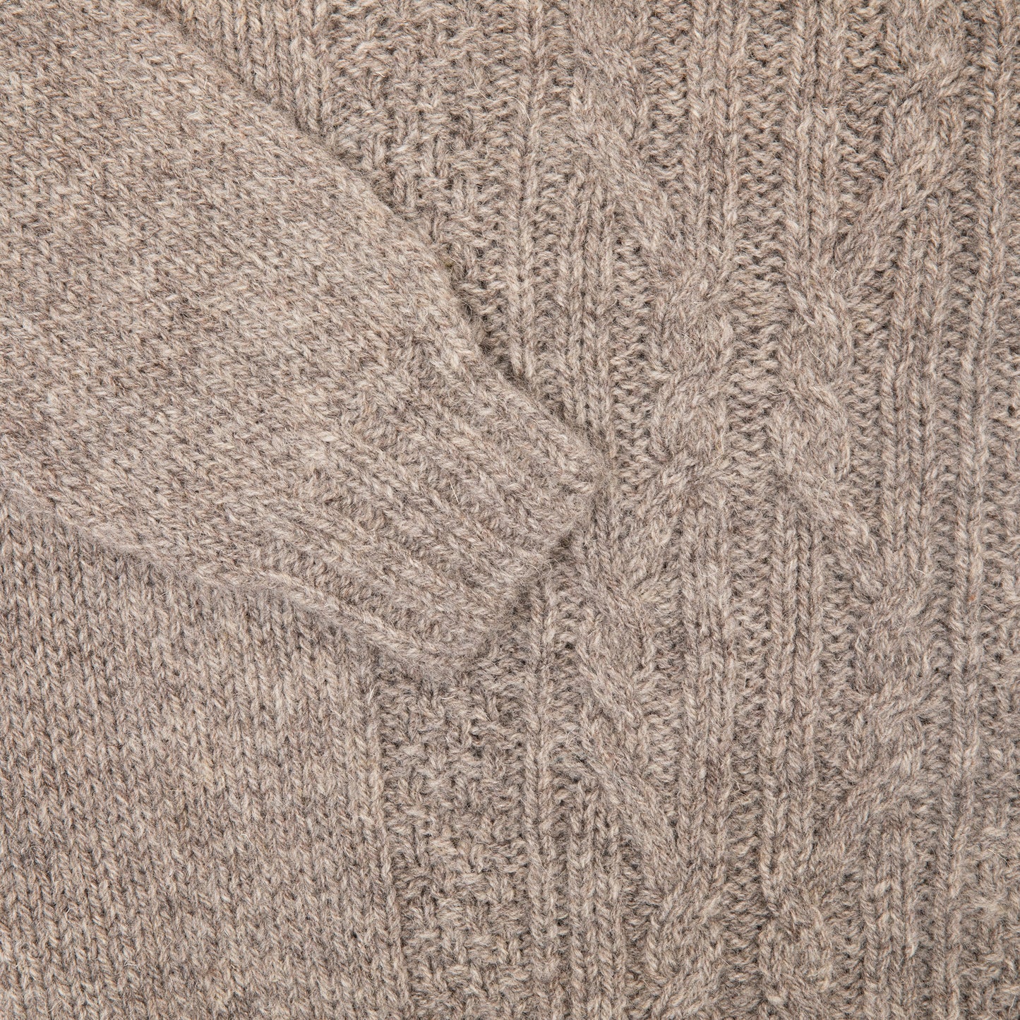 Harley Crewneck Centre Cable Jumper in Loaghtan