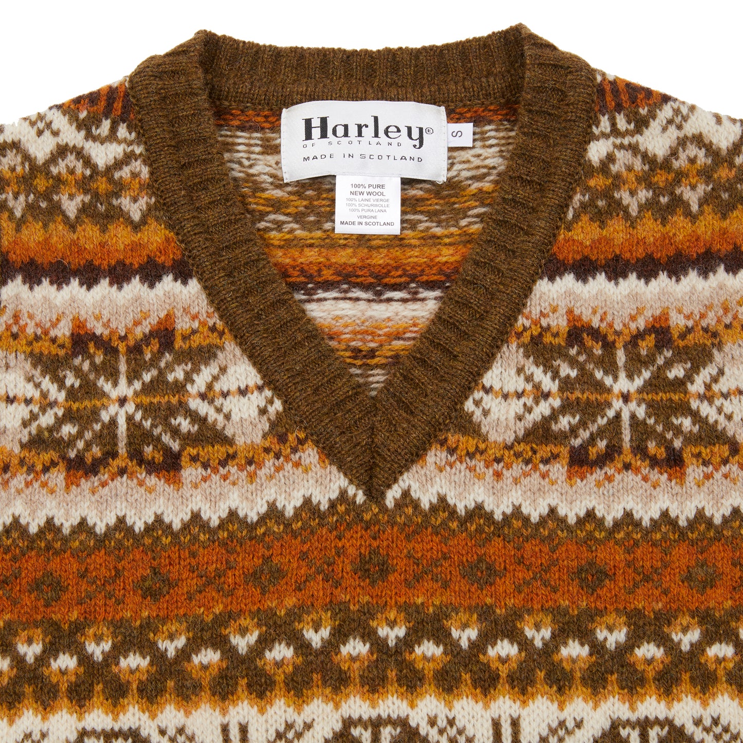Harley Fair Isle Slipover in Dark Olive