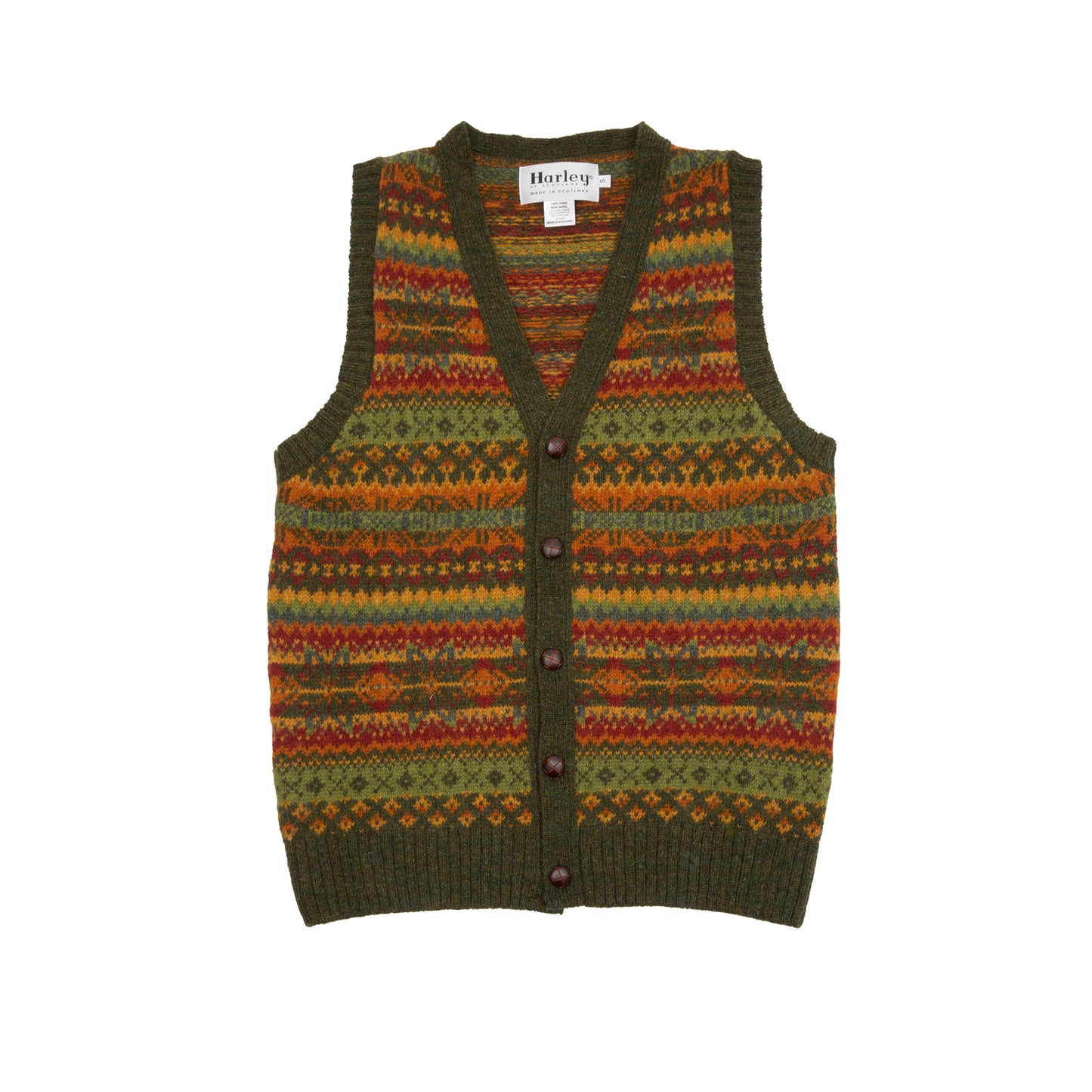 Harley Fair Isle Waistcoat in Pineshadow