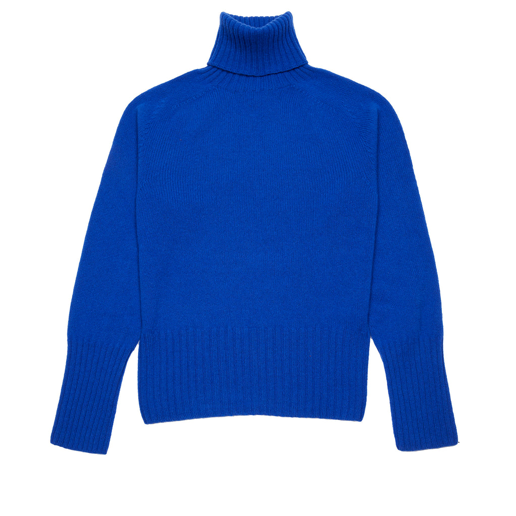 Women's lambswool polo neck jumper outlet