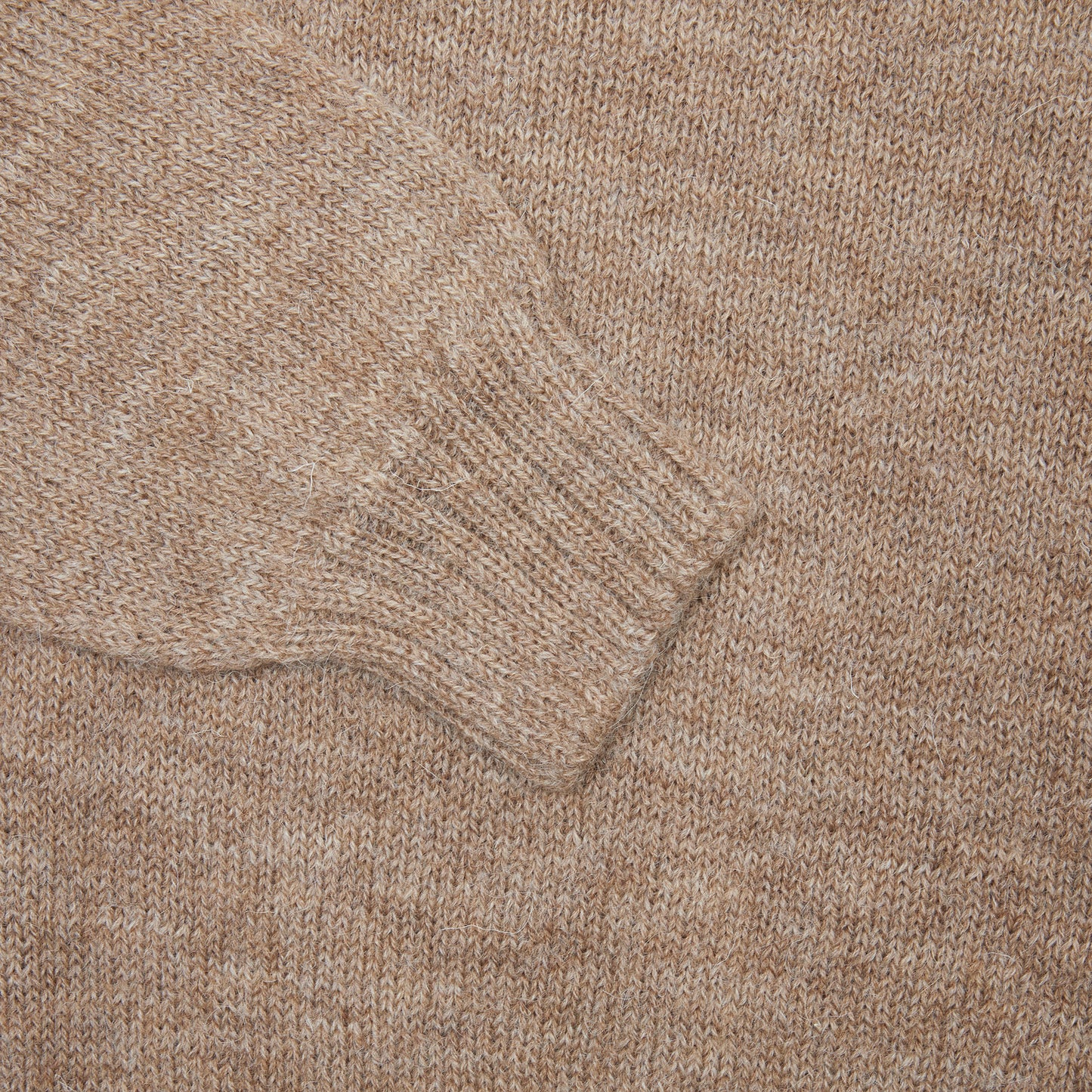 Harley Voe True Shetland Fair Isle Yoke Jumper in Fawn