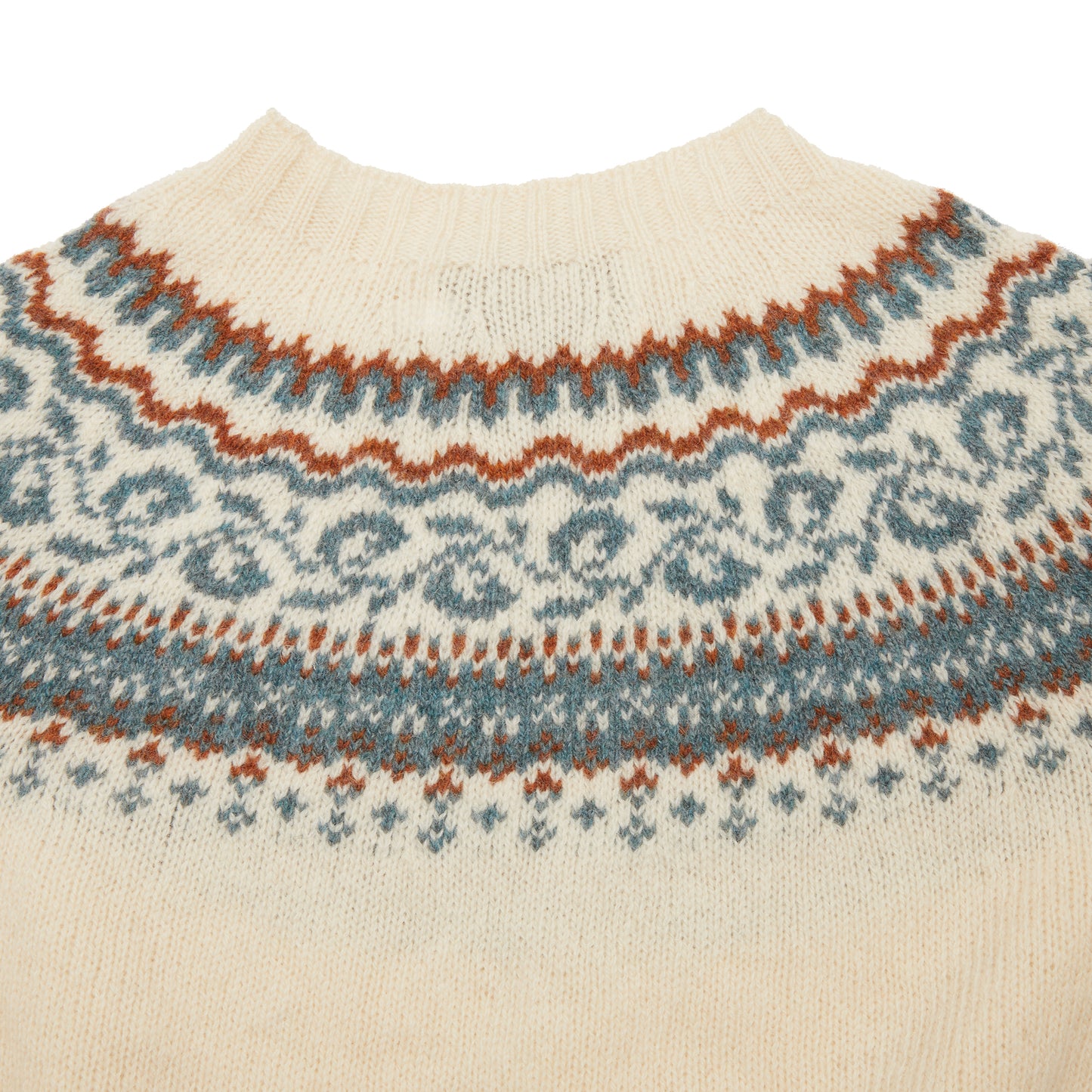 Harley Women's Fair Isle Yoke Jumper in Vanilla