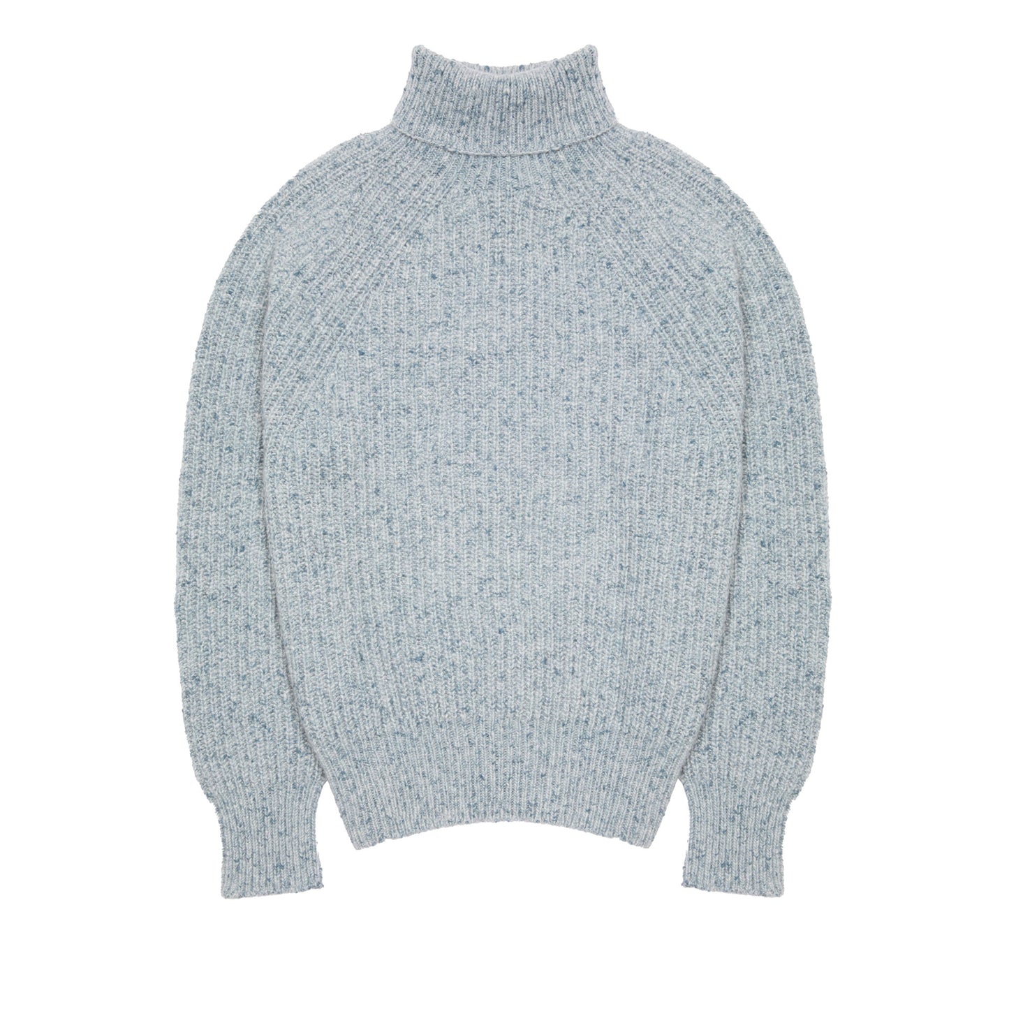 Inis Meáin Cashmere Boatbuilder Turtleneck in Blue Marl