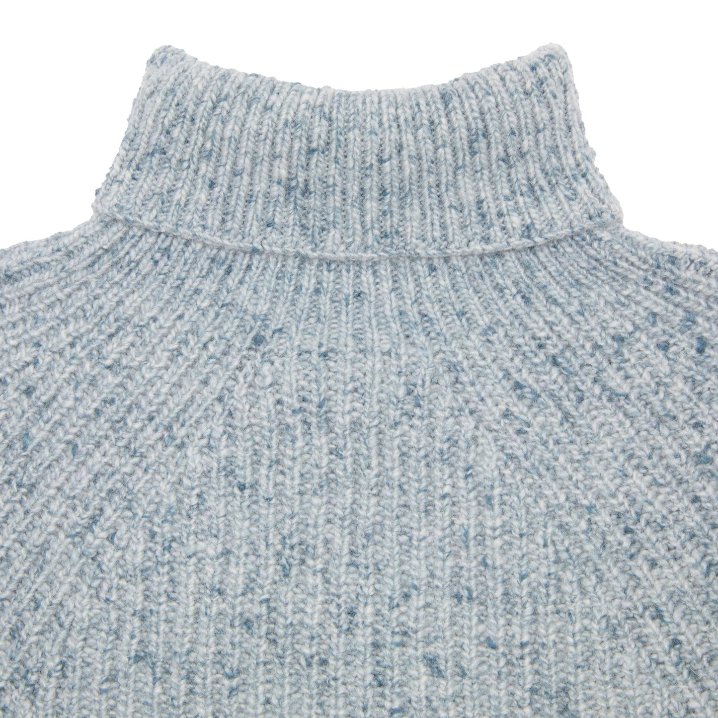 Inis Meáin Cashmere Boatbuilder Turtleneck in Blue Marl