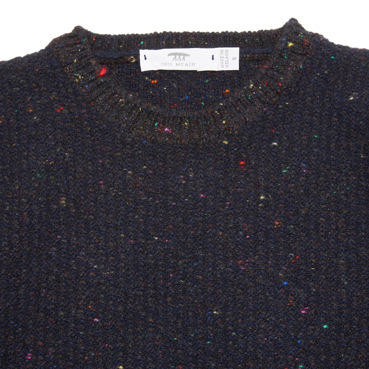 Inis Meáin Cashmere/Merino Bréidin Jumper in Navy Mix