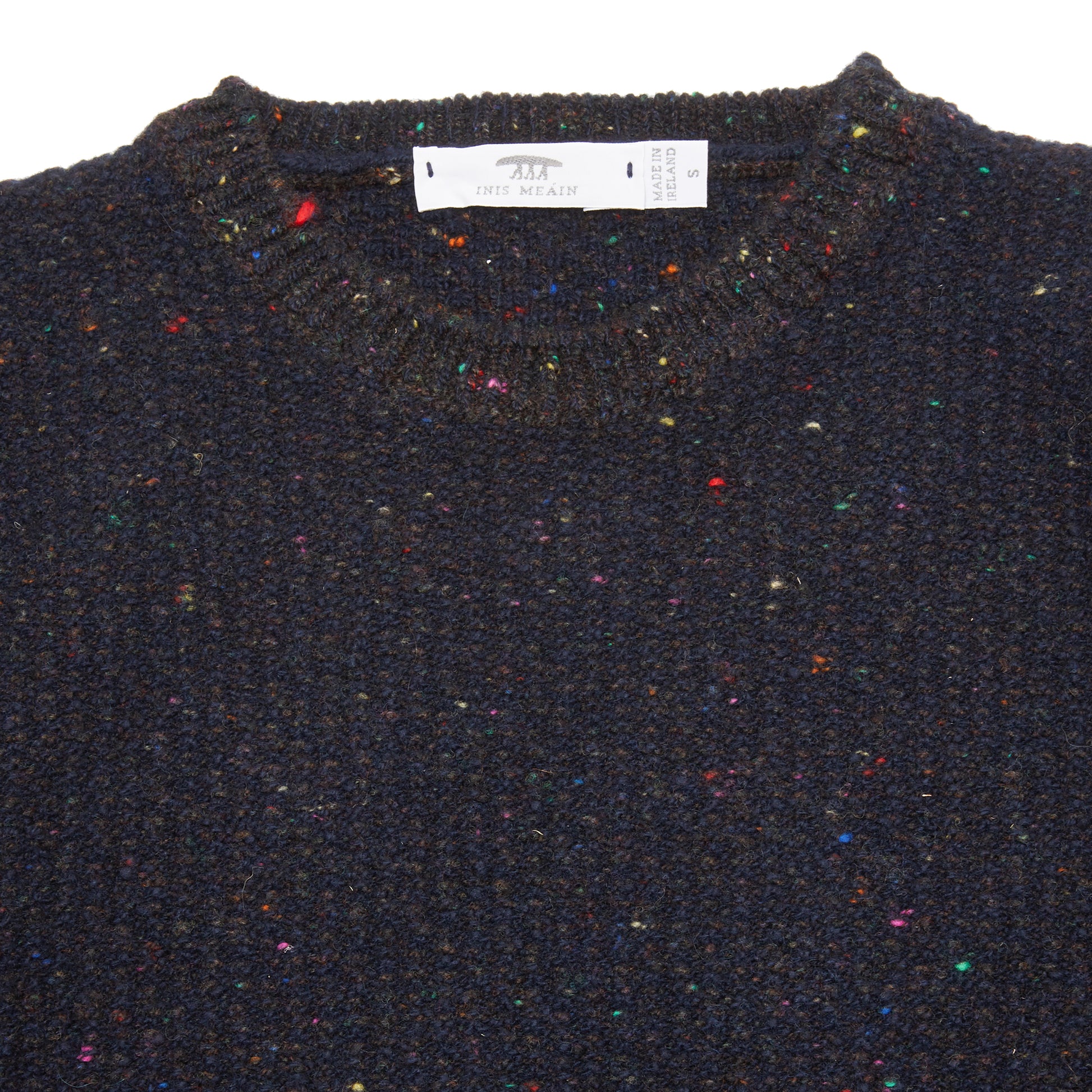 Inis Meáin Cashmere/Merino Bréidin Jumper in Navy Mix