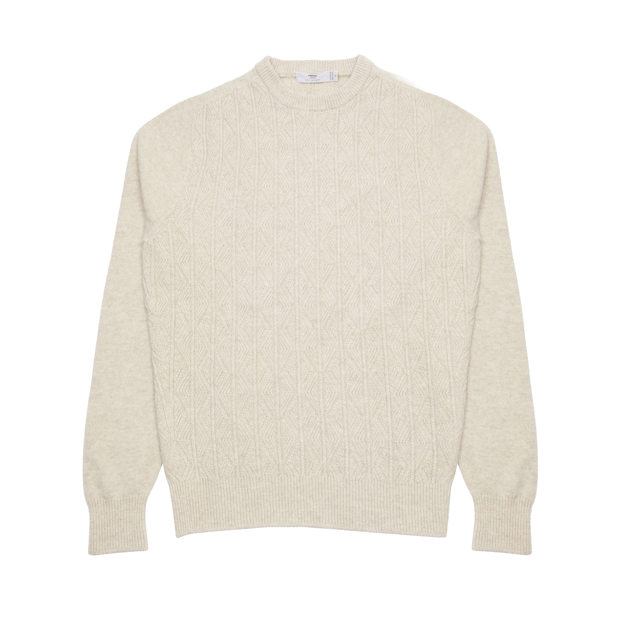 Inis Meáin Cashmere/Merino Light Aran Jumper in Beige Marl
