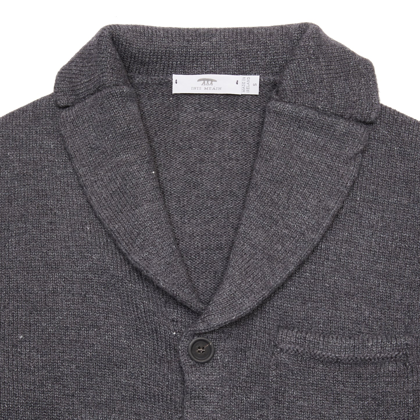 Inis Meáin Merino/Linen New Pub Jacket in Charcoal